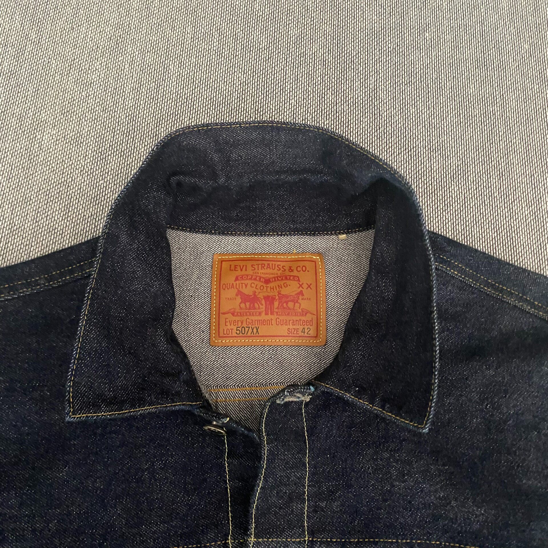 Levi's LVC 507xx Raw Denim Jacket — detail