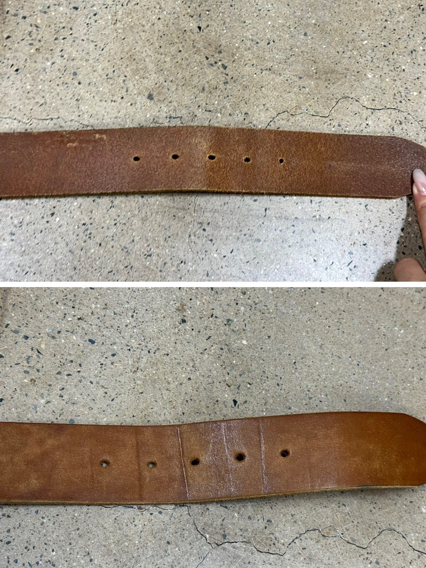 Visvim 45mm Plain Leather Belt — label