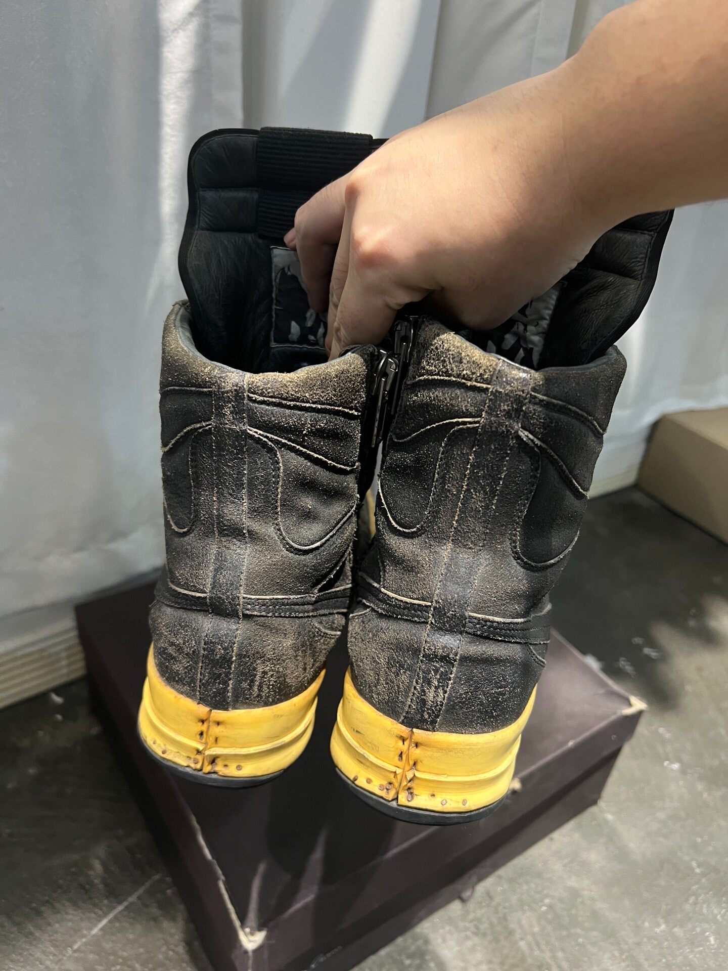 Rick Owens Dunk 08ss Suede High-Top — detail