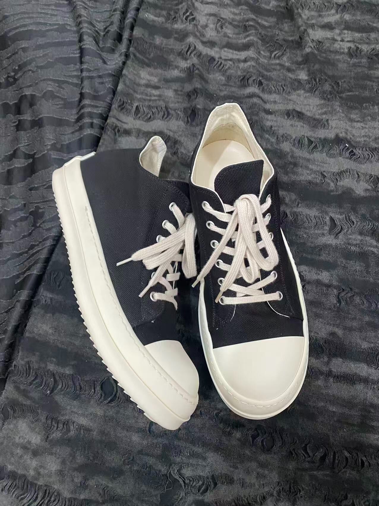 Rick Owens DRKSHDW Low-Top Canvas Shoes — back