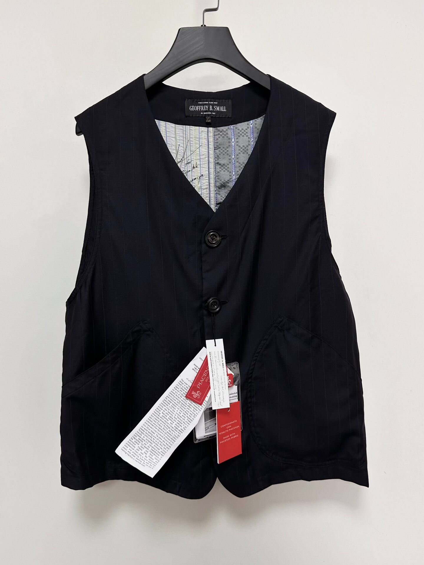 Geoffrey B Small 140s Wool-Silk Vest — front