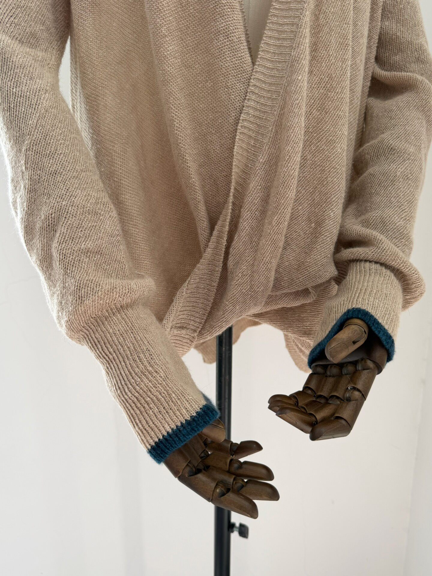 Y’s Knotted Linen-Cotton Cardigan — back