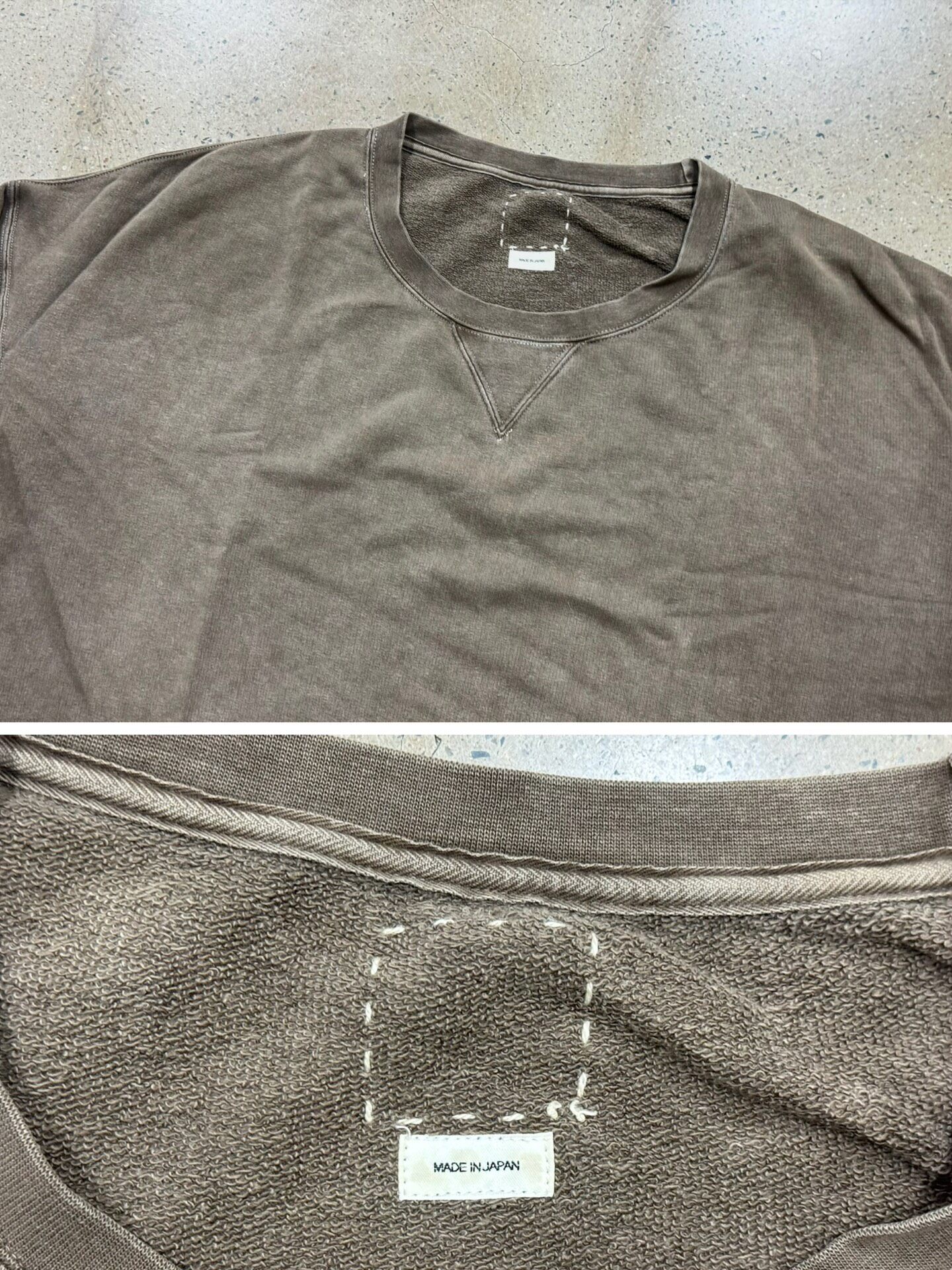 Visvim Jumbo Mud Dye Sweatshirt — label