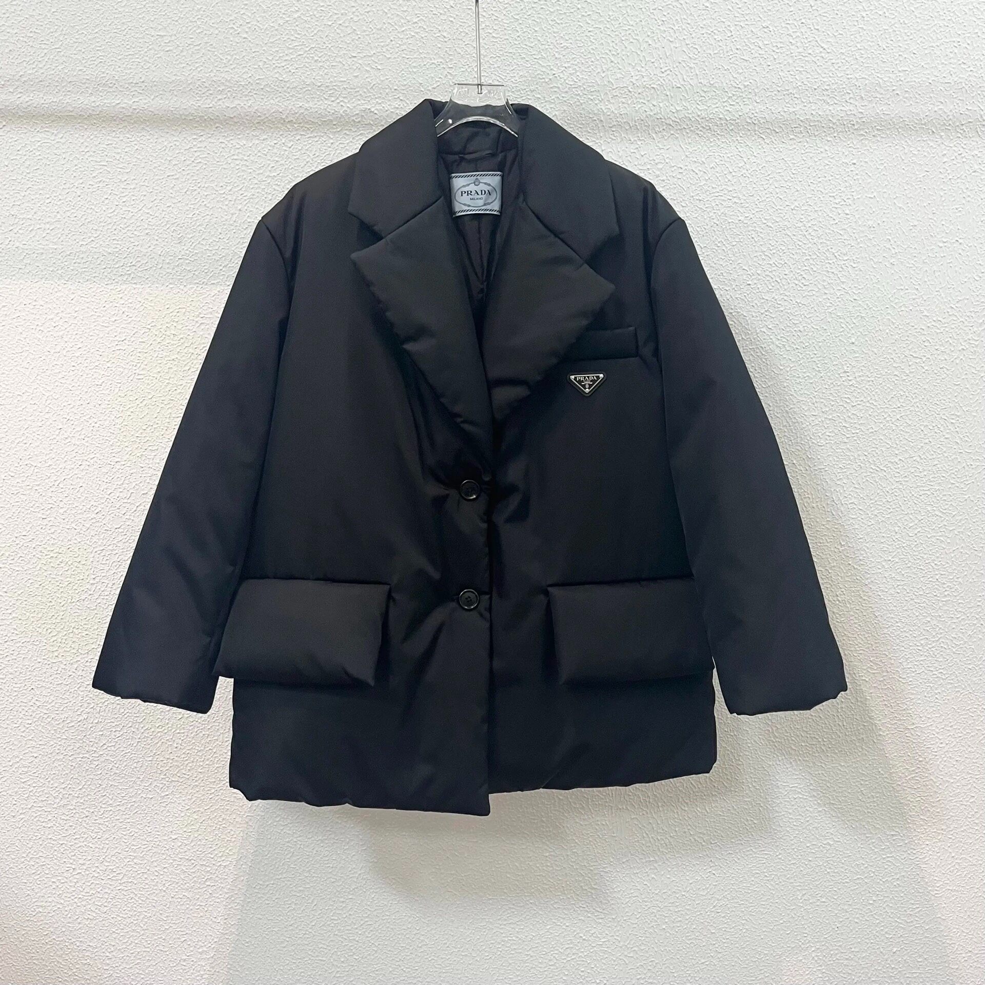 Prada Black Blazer-Style Down Jacket