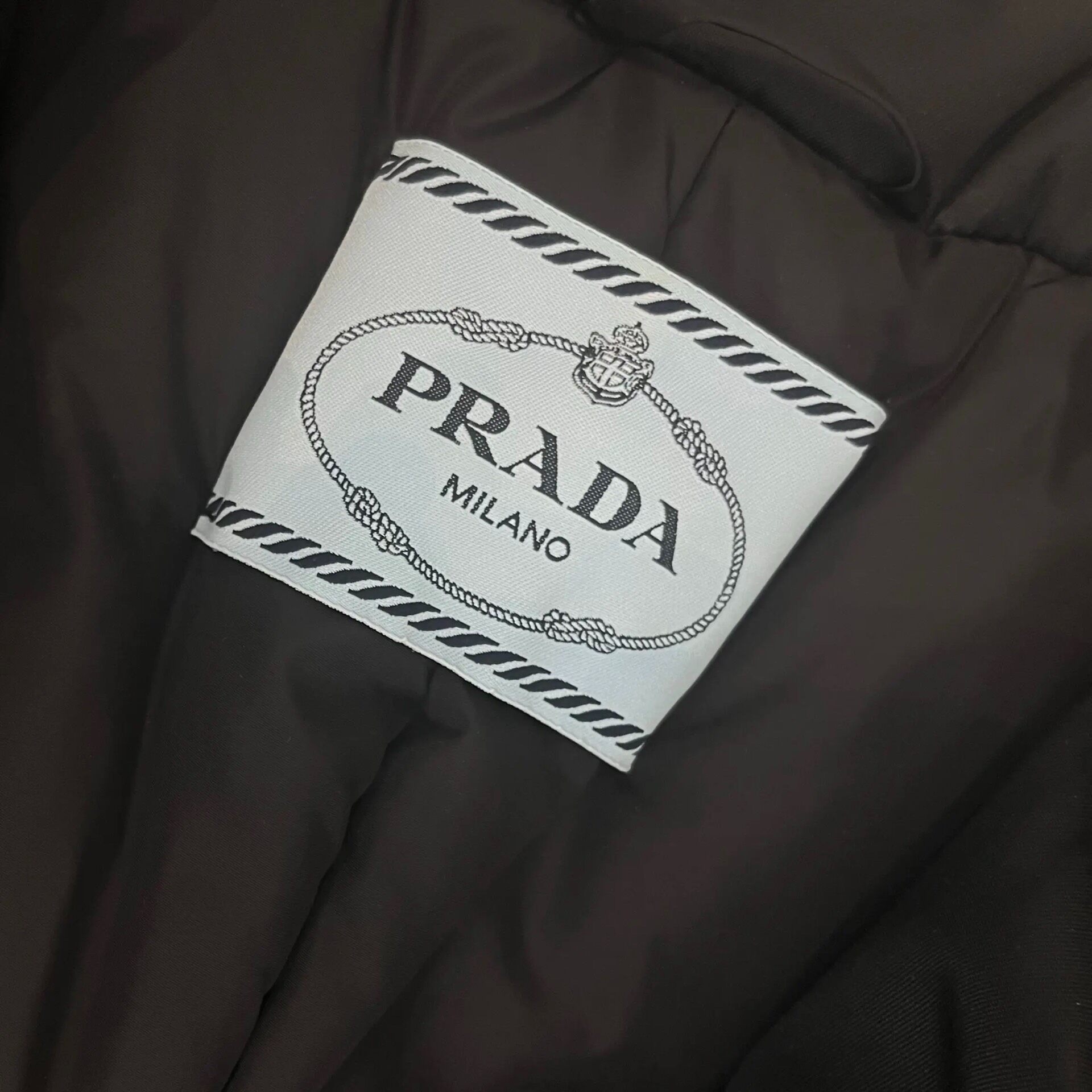 Prada Black Blazer-Style Down Jacket — back