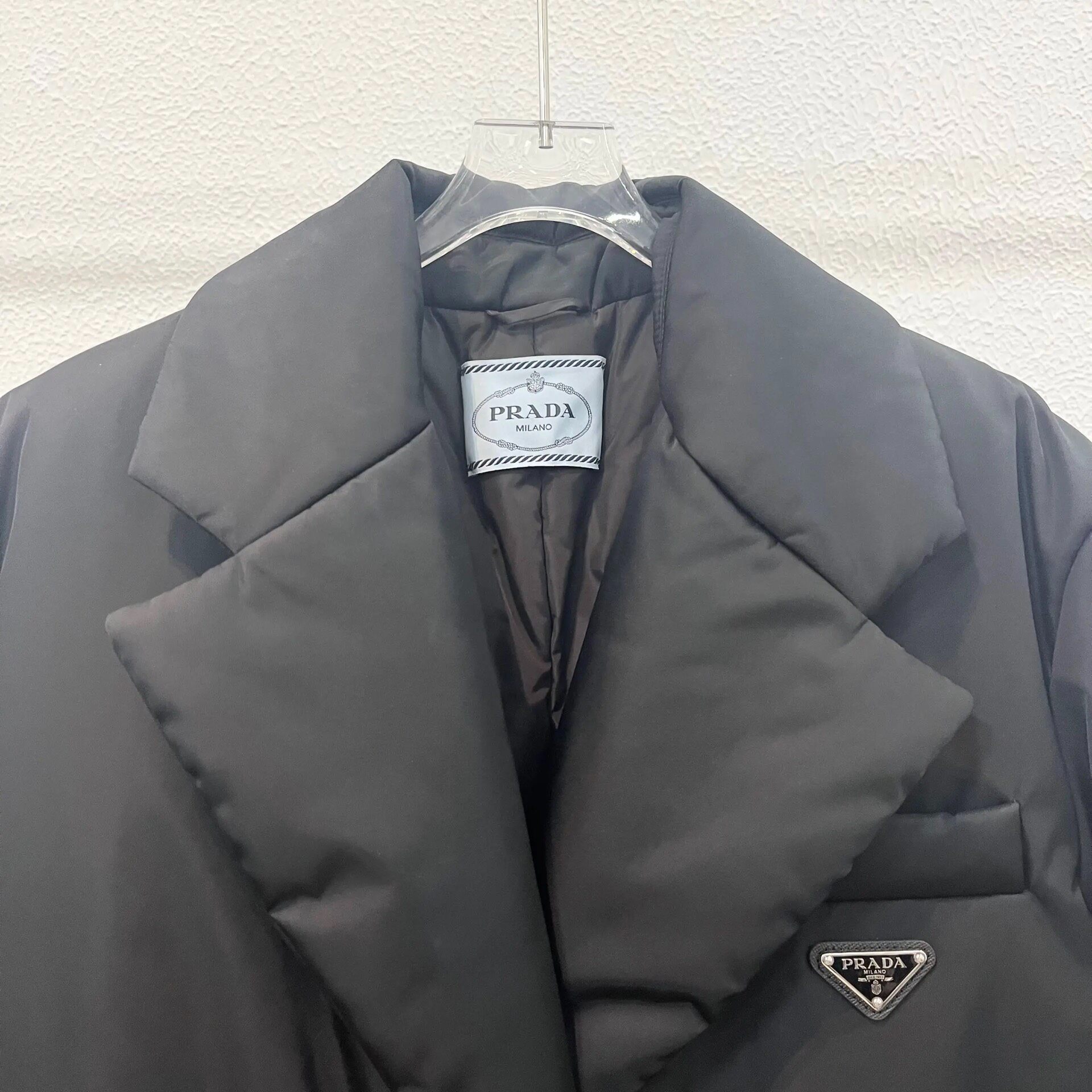 Prada Black Blazer-Style Down Jacket — front