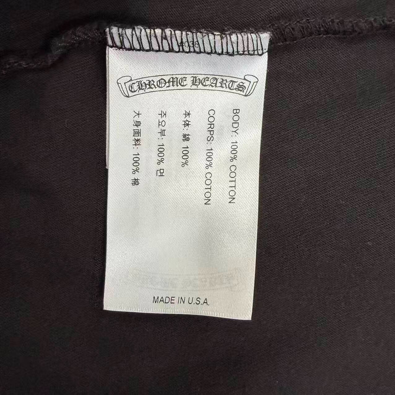 Chrome Hearts Hong Kong Limited Black Long-sleeve — back