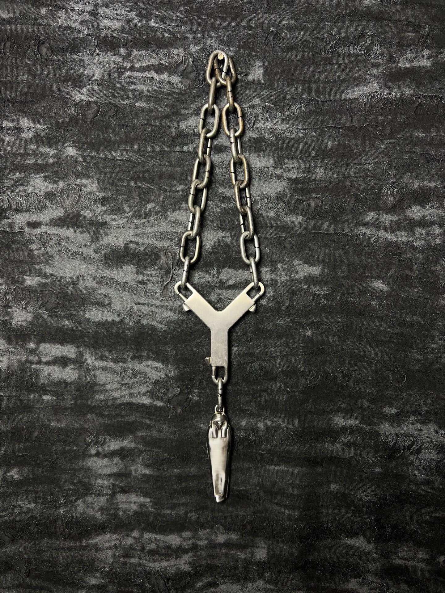 Rick Owens 22SS Y-Shaped Necklace
