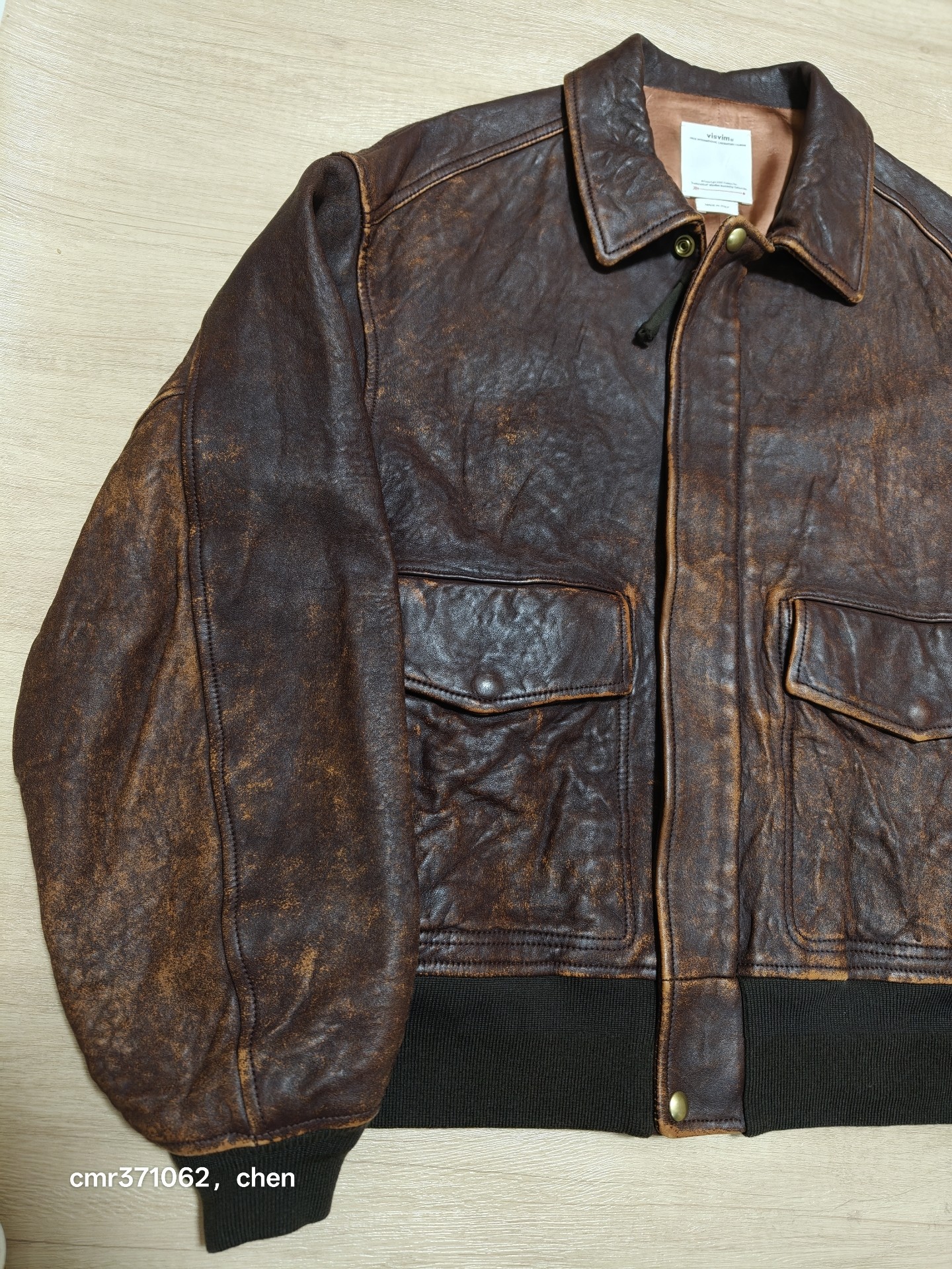 Visvim 22AW Elmendorf Leather Jacket — detail