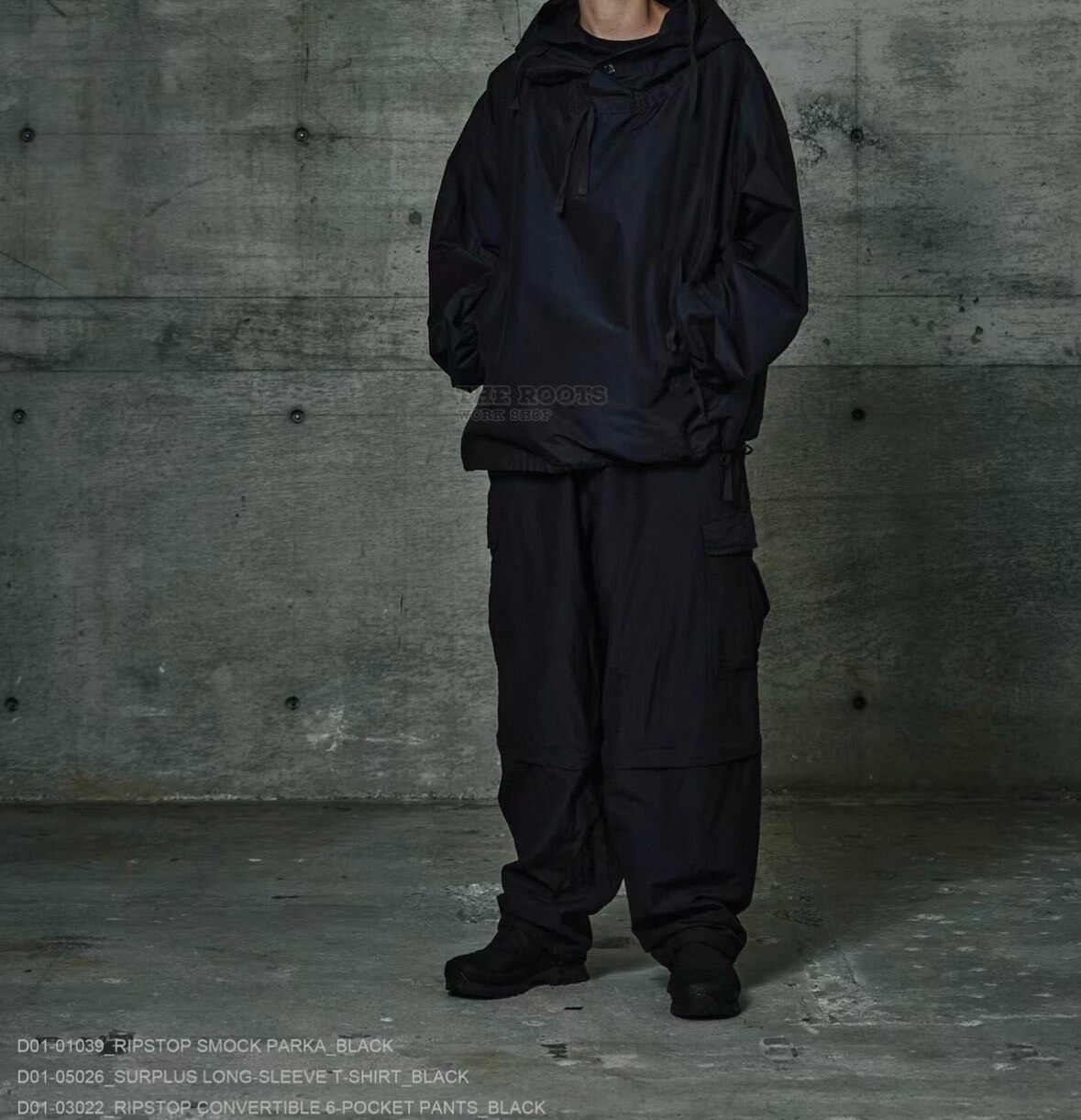 COMOLI Convertible Ripstop Cargo Pants