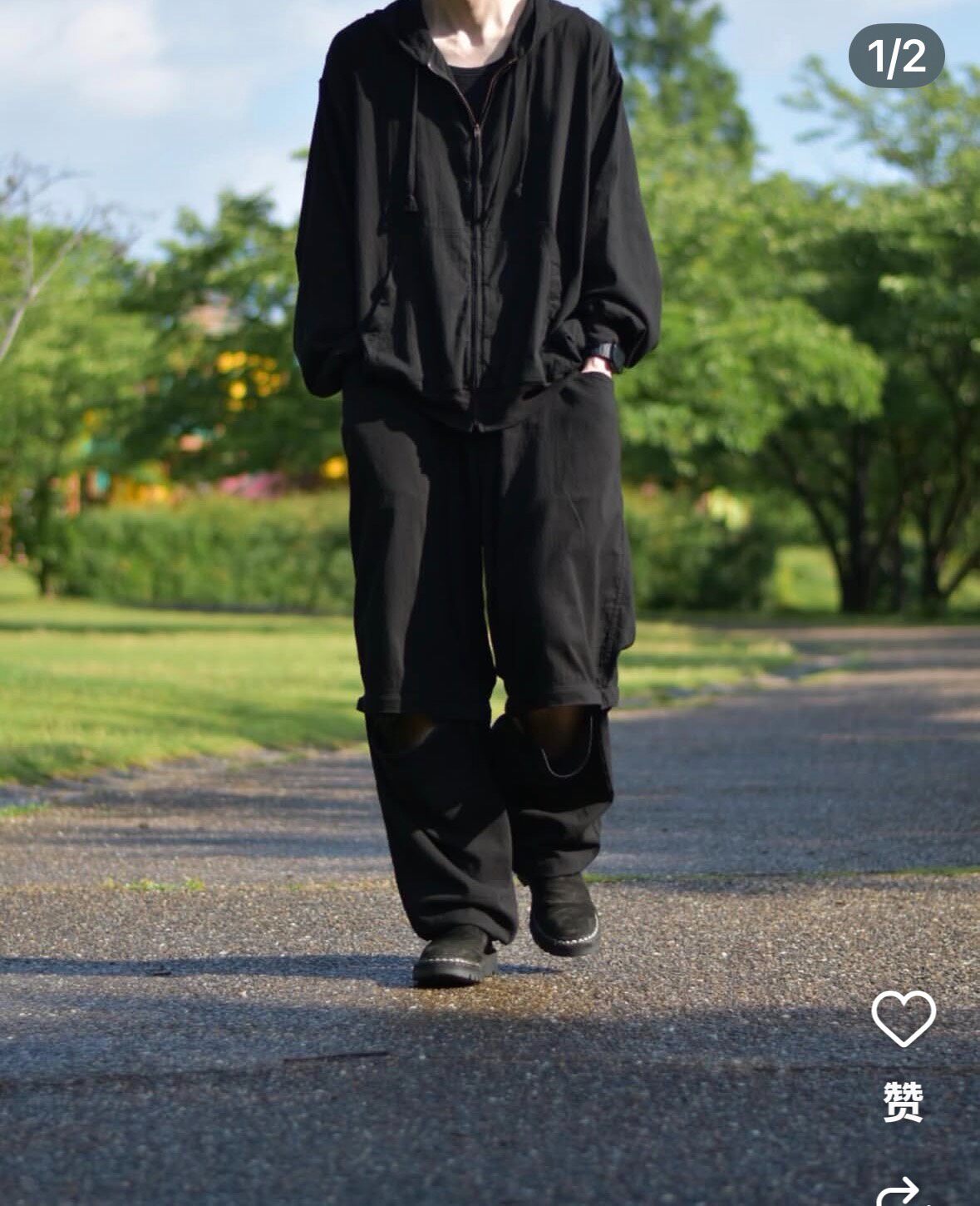 COMOLI Convertible Ripstop Cargo Pants — back