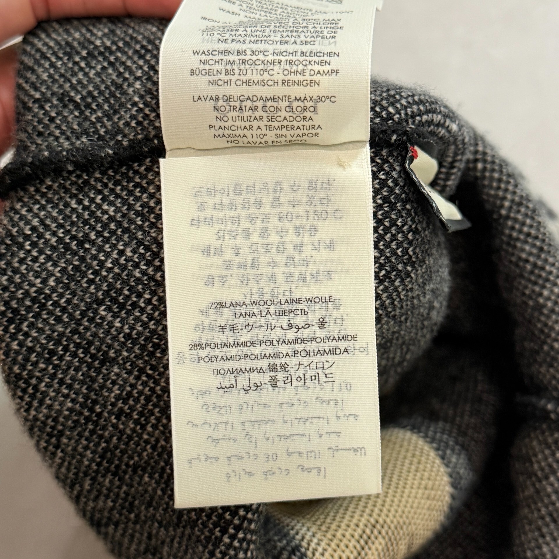 Gucci Houndstooth Wool Knit Beanie — back