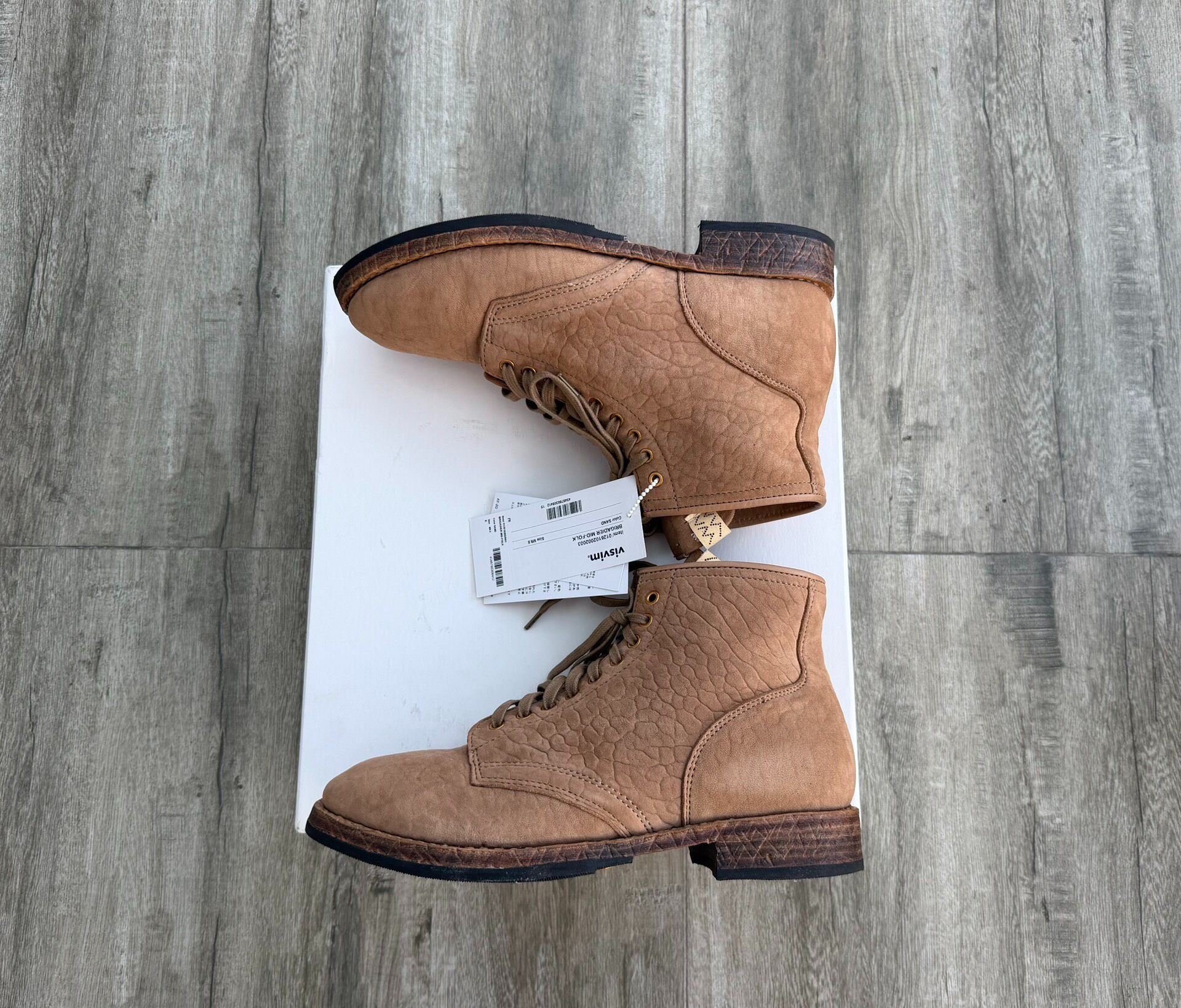 Visvim Brigadier Mid-Folk Leather Boots — detail