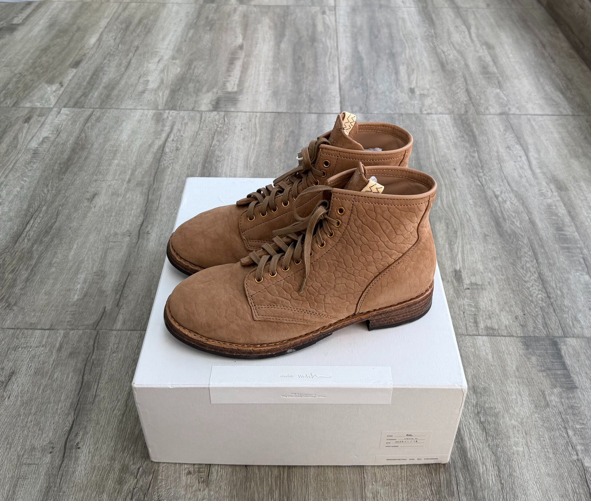 Visvim Brigadier Mid-Folk Leather Boots — front