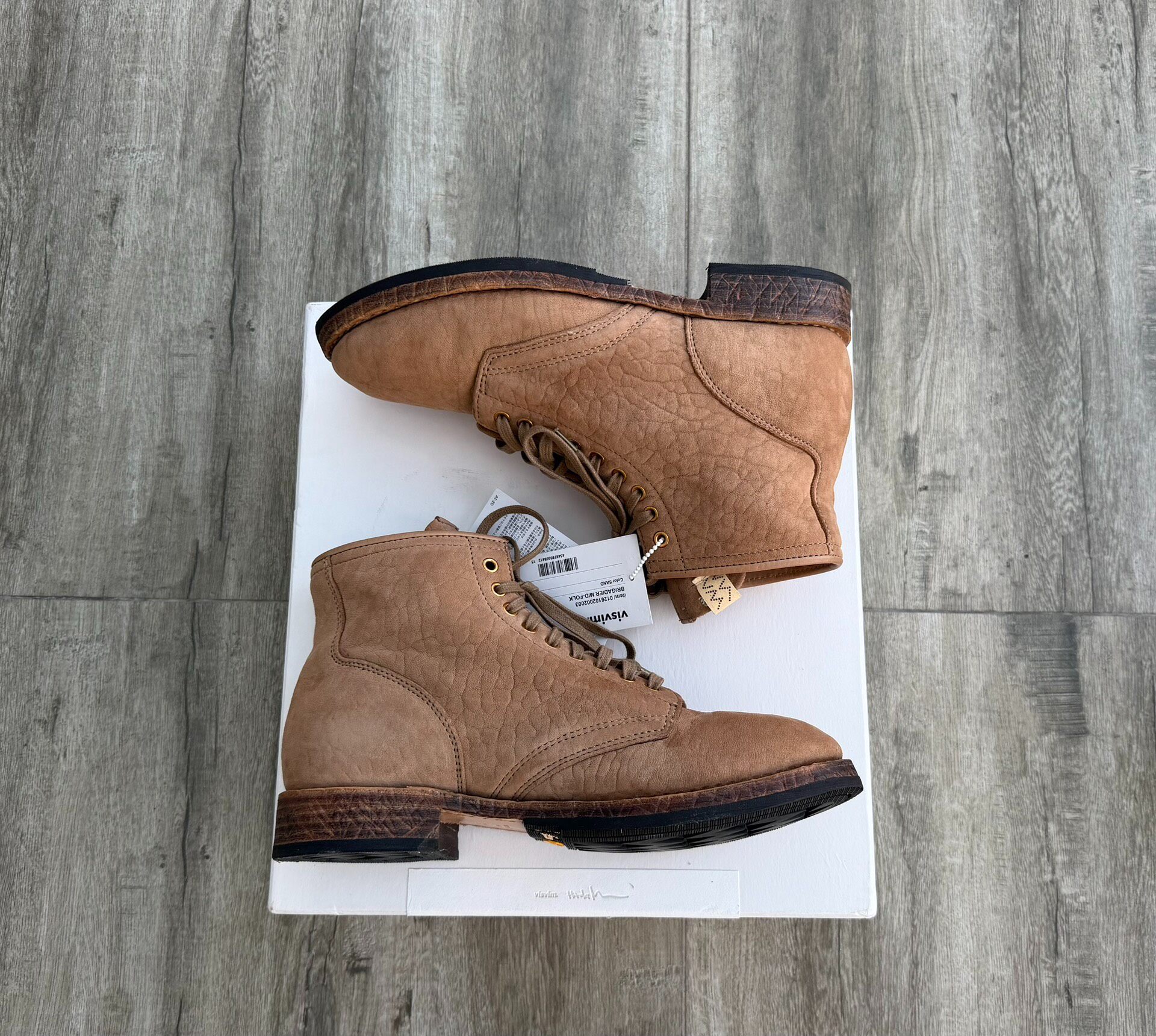 Visvim Brigadier Mid-Folk Leather Boots — back