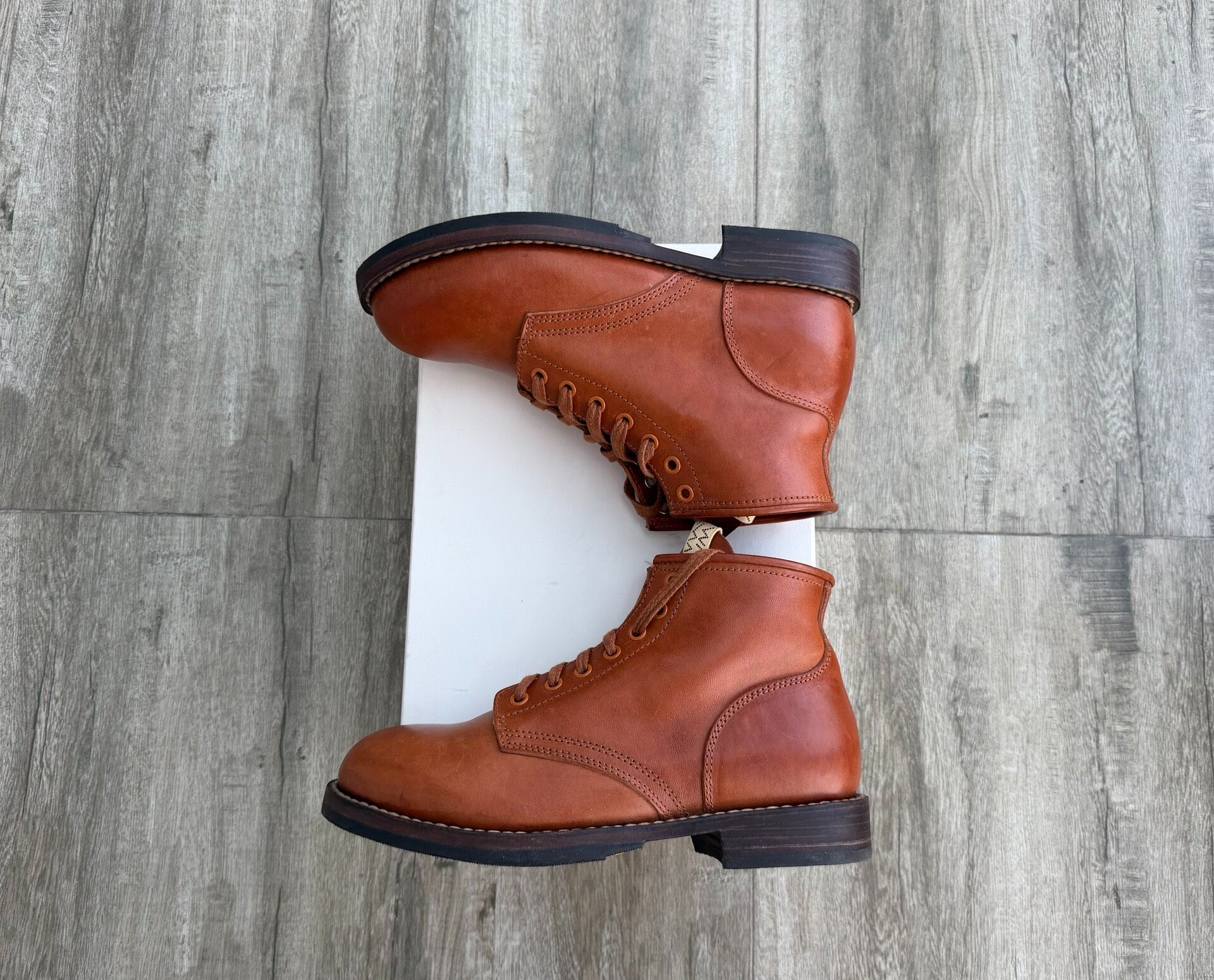Visvim Brigadier Leather Ankle Boots — front