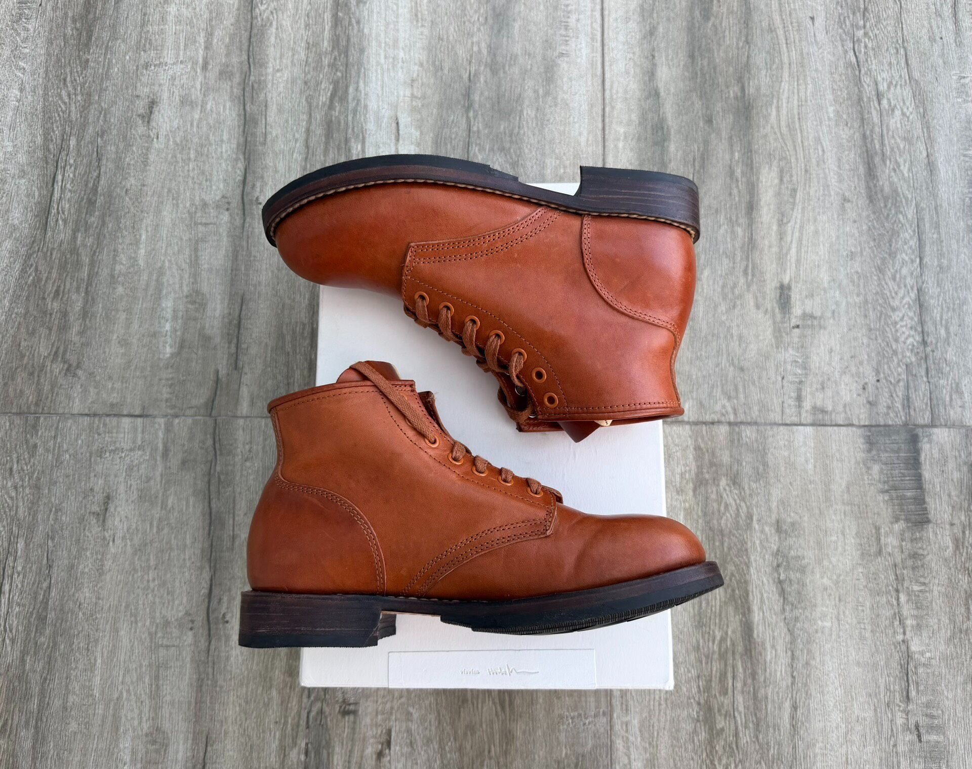 Visvim Brigadier Leather Ankle Boots — detail