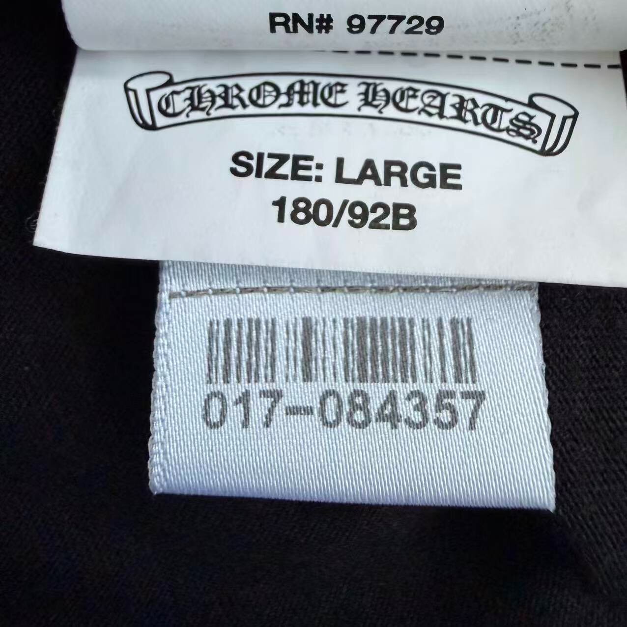 Chrome Hearts Black Cashmere Cardigan — label