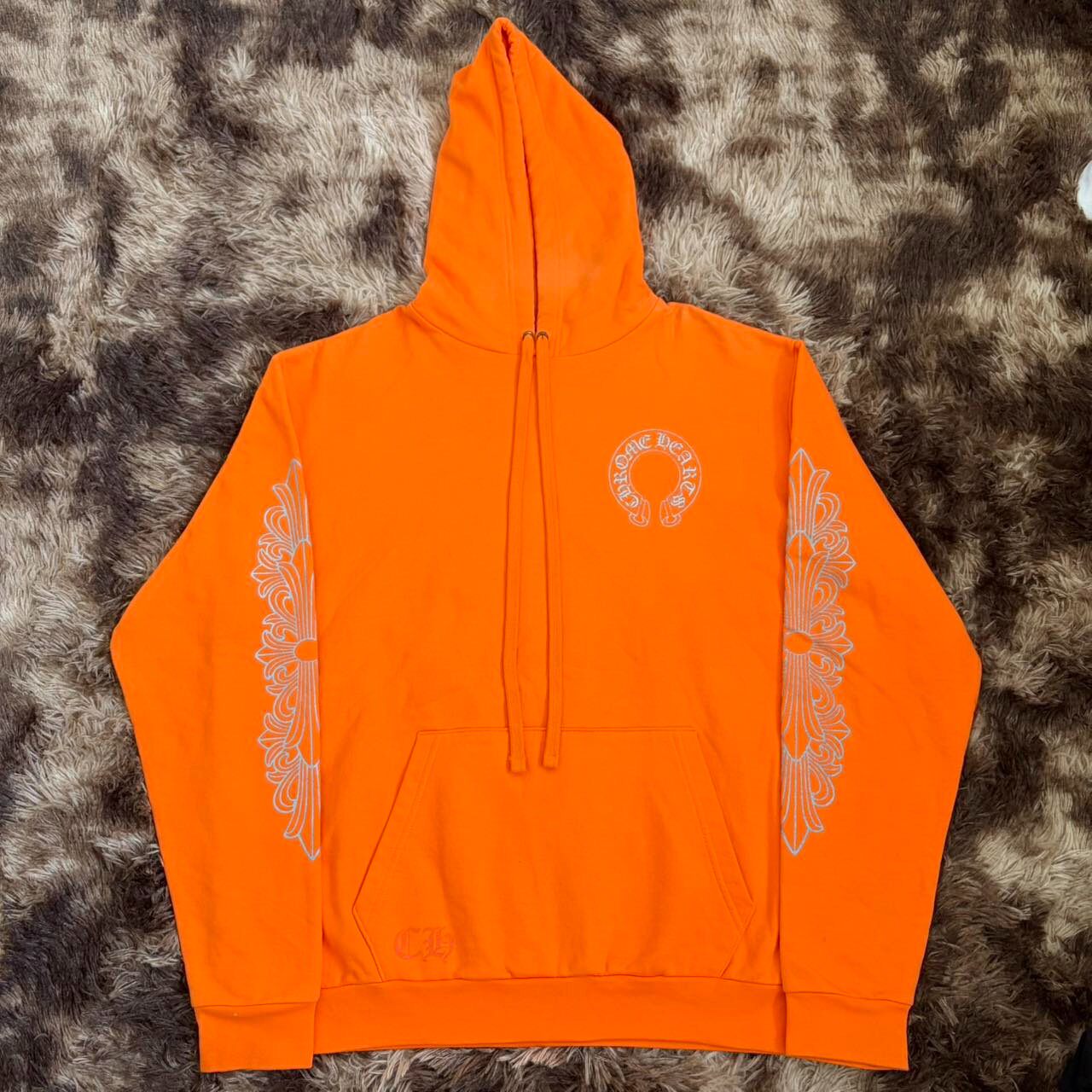 Chrome Hearts Orange Printed Hoodie