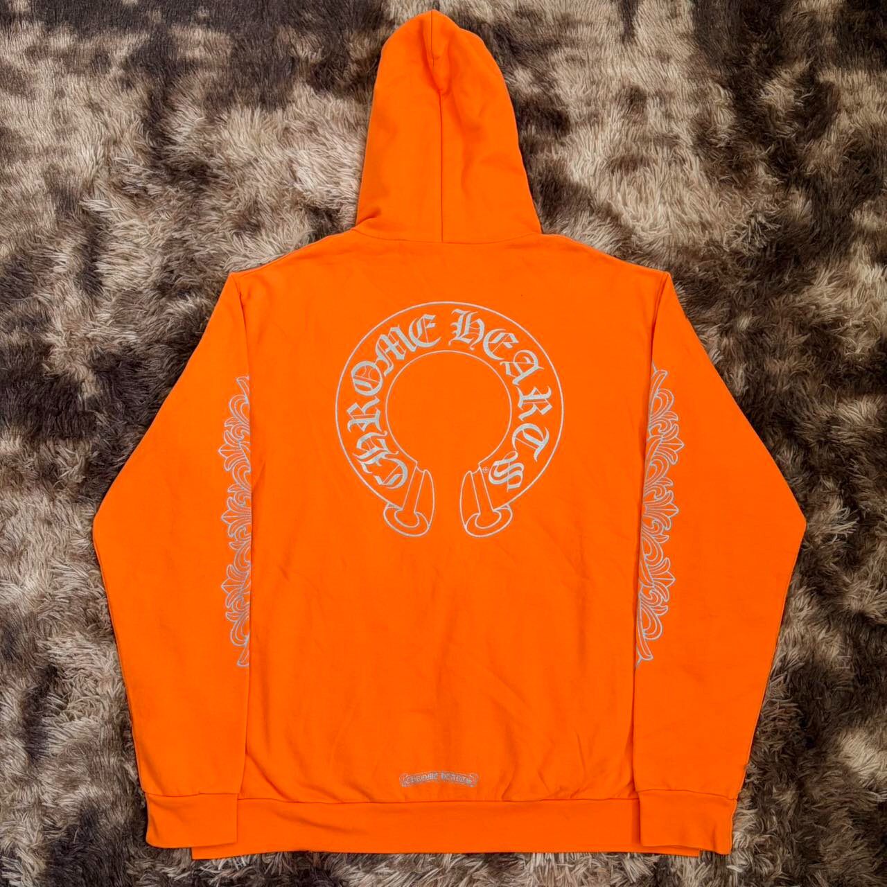 Chrome Hearts Orange Printed Hoodie — front