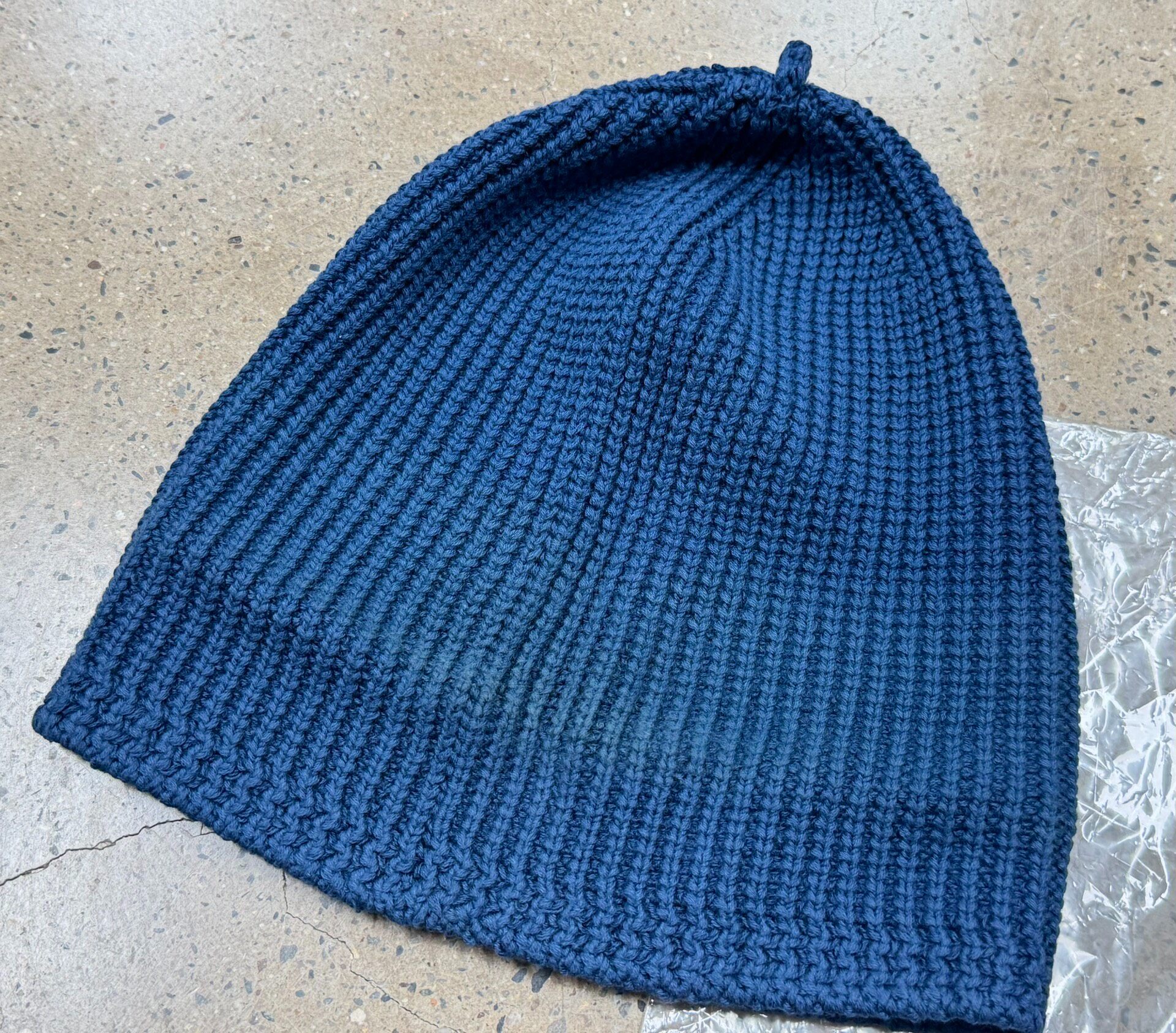 Visvim ICT Navy Knit Beanie — back