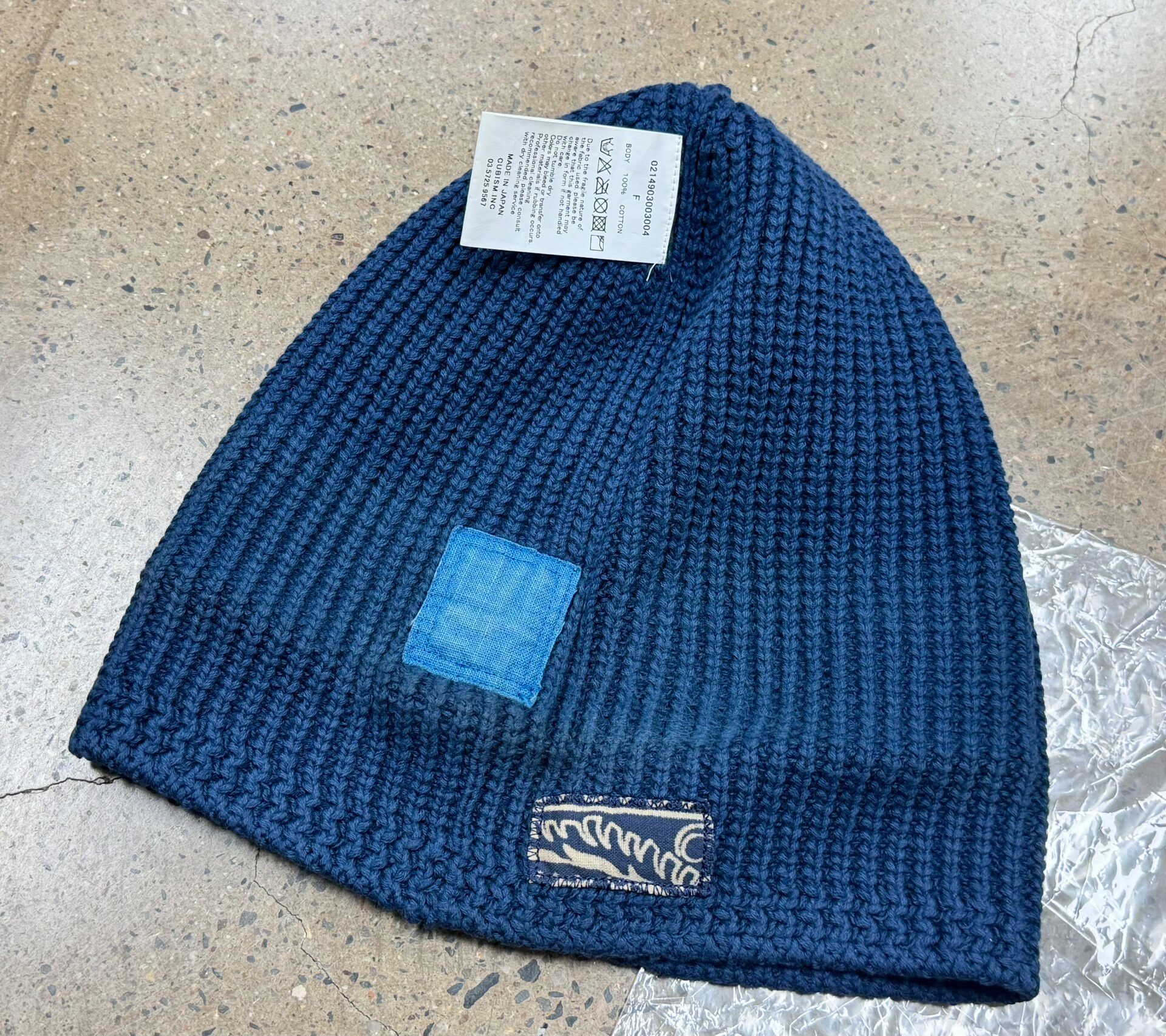 Visvim ICT Navy Knit Beanie — detail