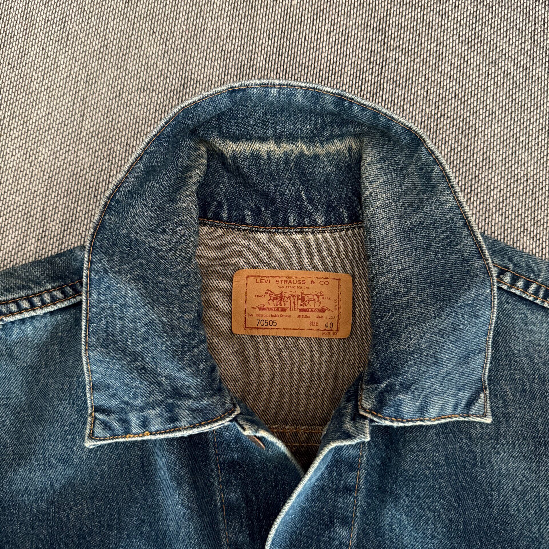 Levi's LVC Denim Trucker Jacket — detail