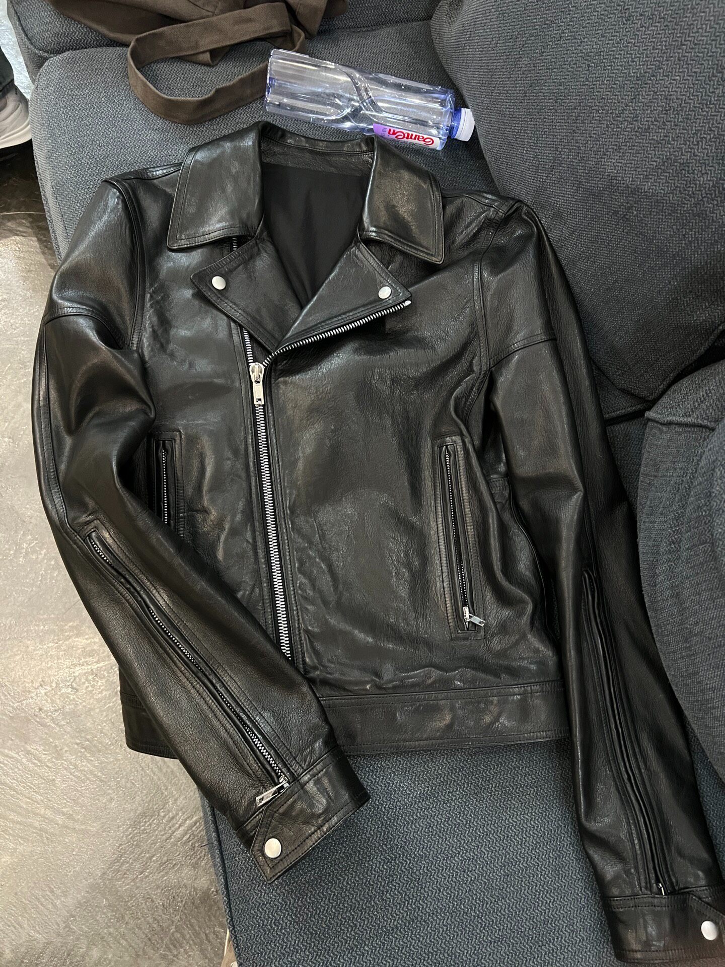 Rick Owens 23SS Pearl Lambskin Moto Jacket