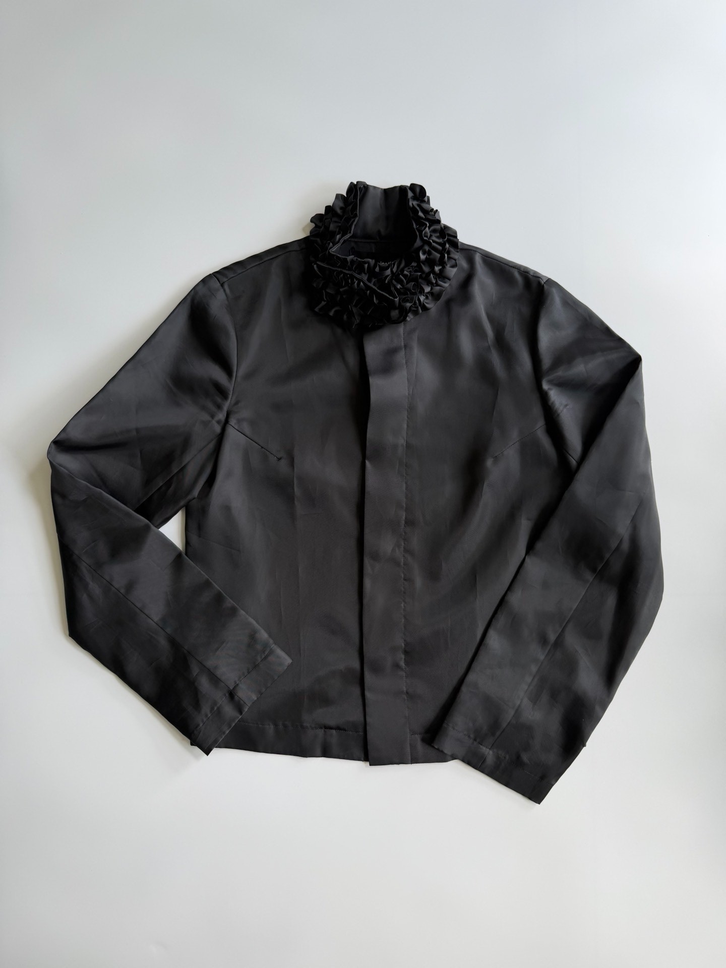 CDG Tricot Floral Collar Shirt Jacket — label