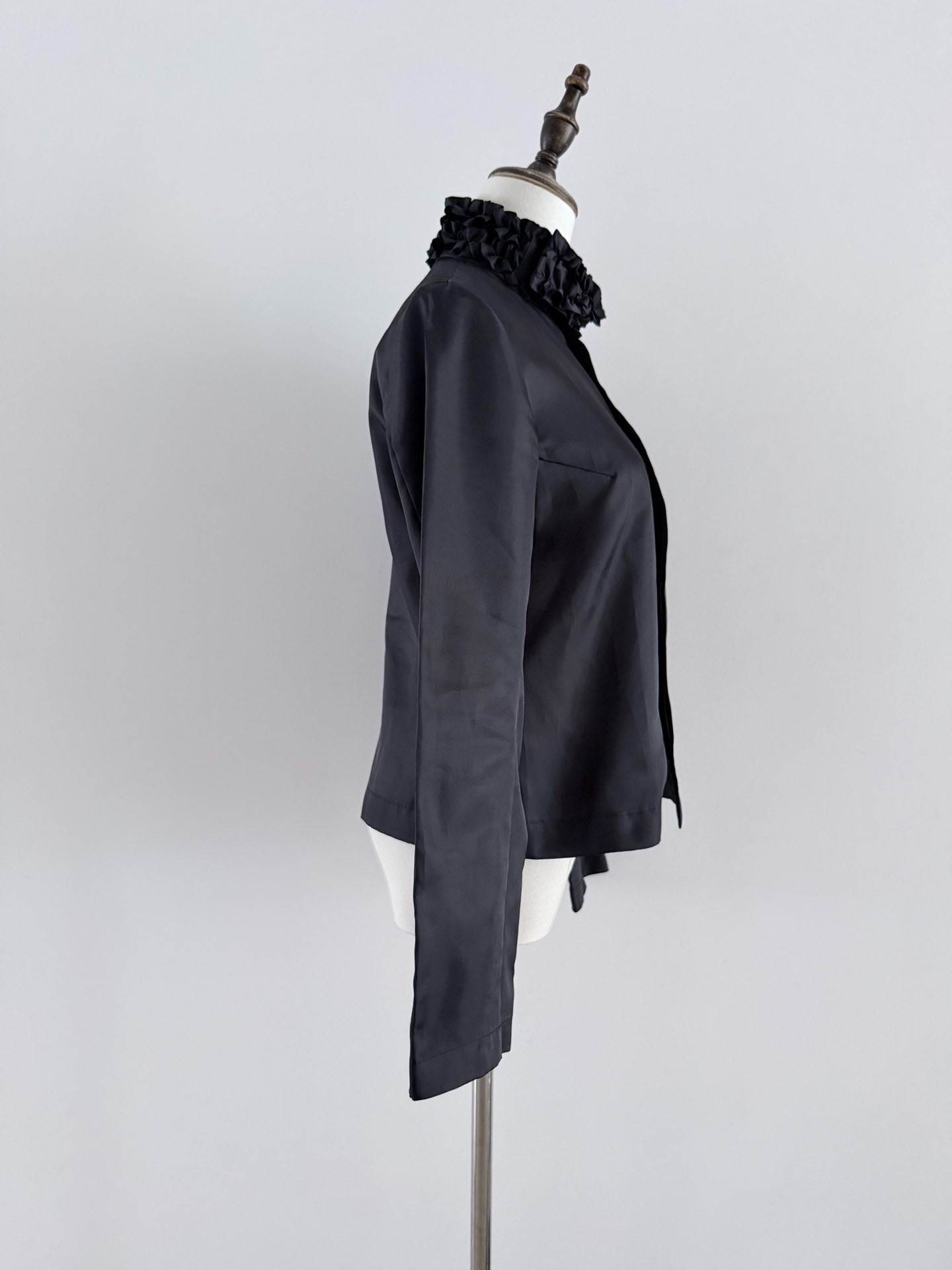 CDG Tricot Floral Collar Shirt Jacket — detail