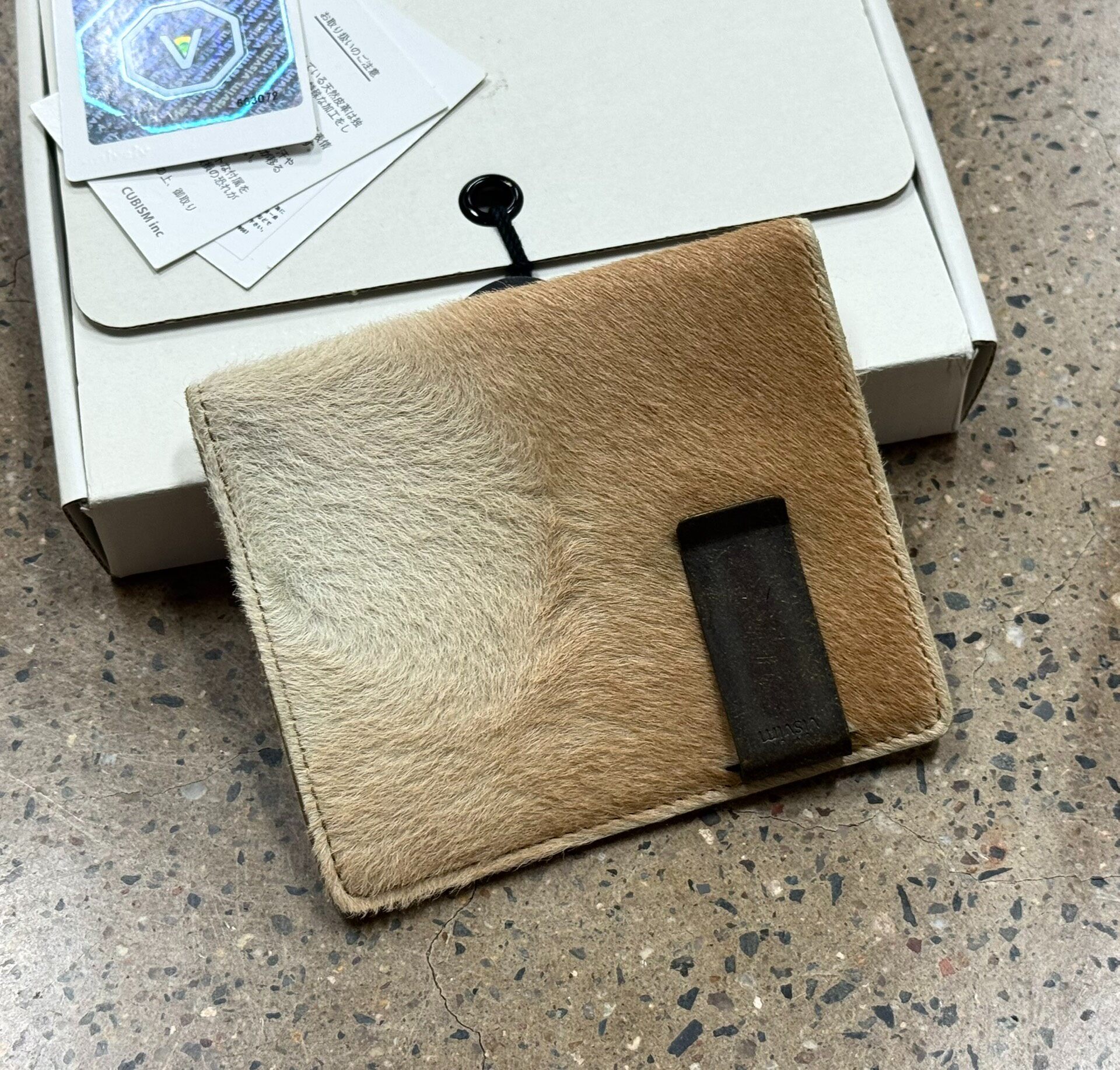 Visvim Pony Fur Money Clip Wallet — front