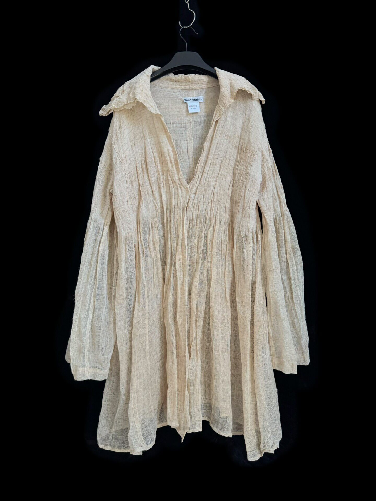 Issey Miyake 1993 Linen Pleated Cardigan