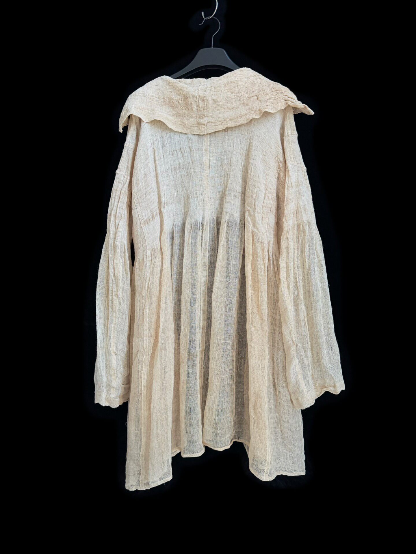 Issey Miyake 1993 Linen Pleated Cardigan — front