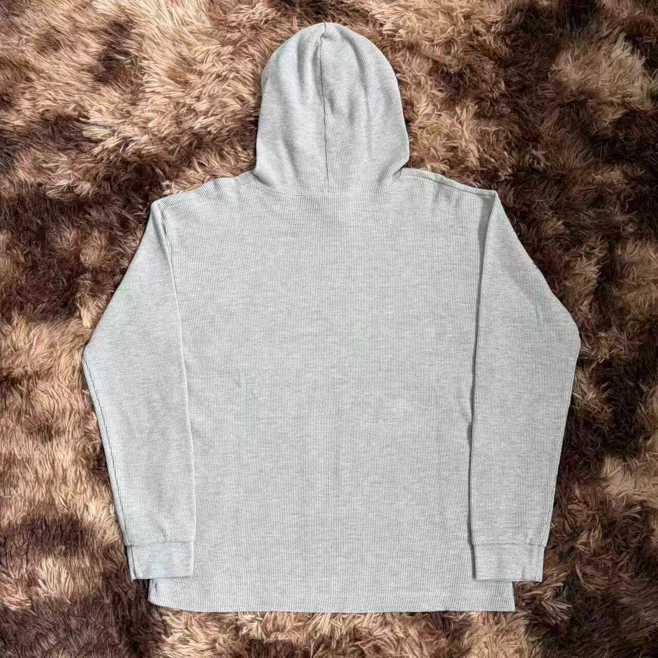 Chrome Hearts Gray Waffle Knit Hoodie — front