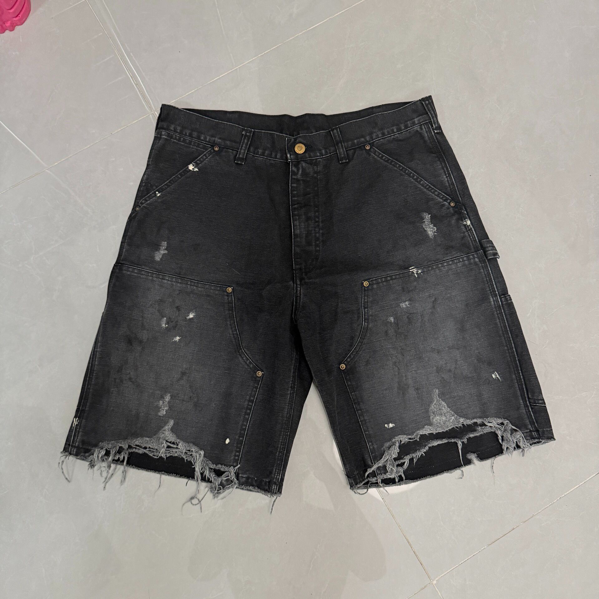 Saint Michael SS25 Distressed Denim Shorts
