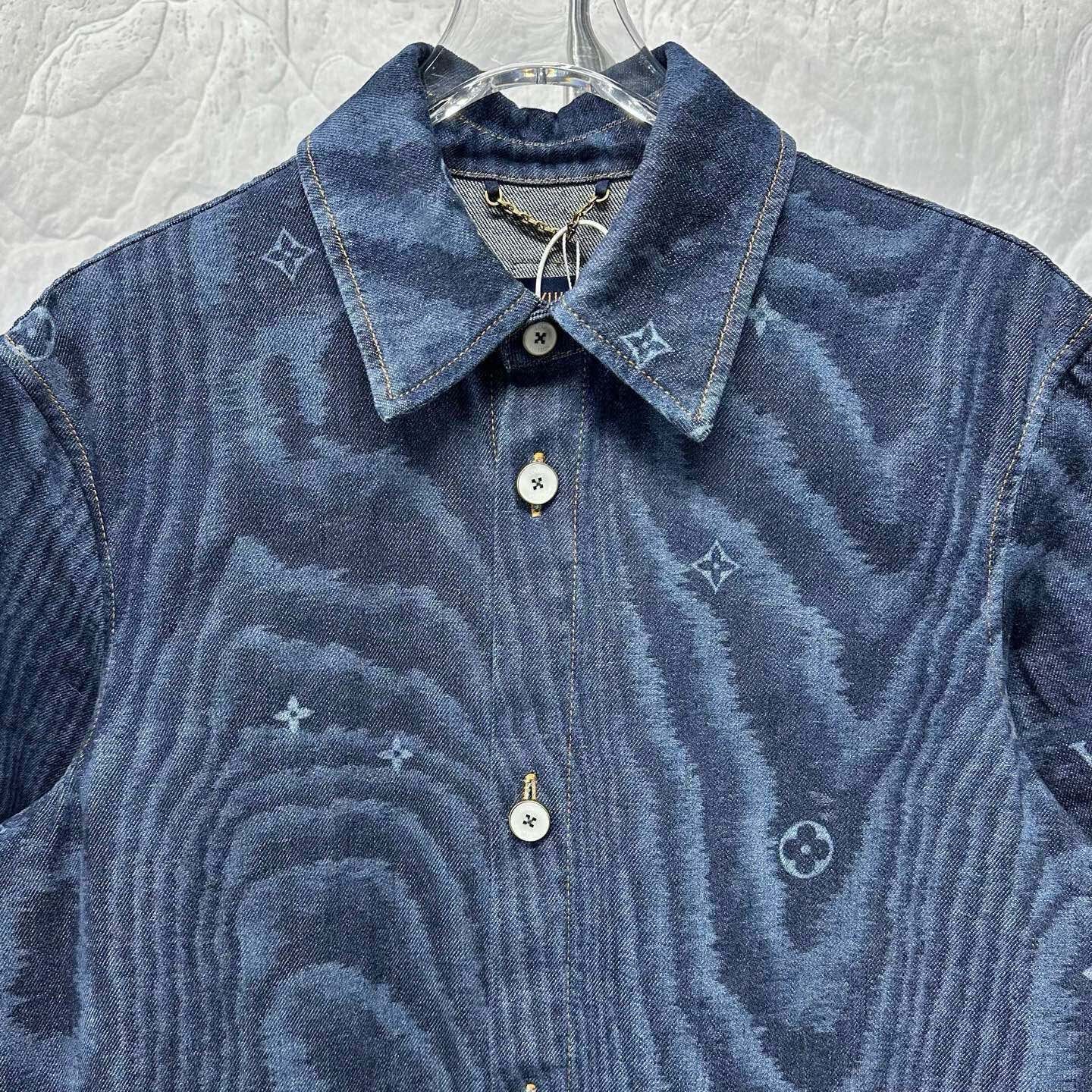 Louis Vuitton FW25 Denim Short Sleeve Shirt — detail