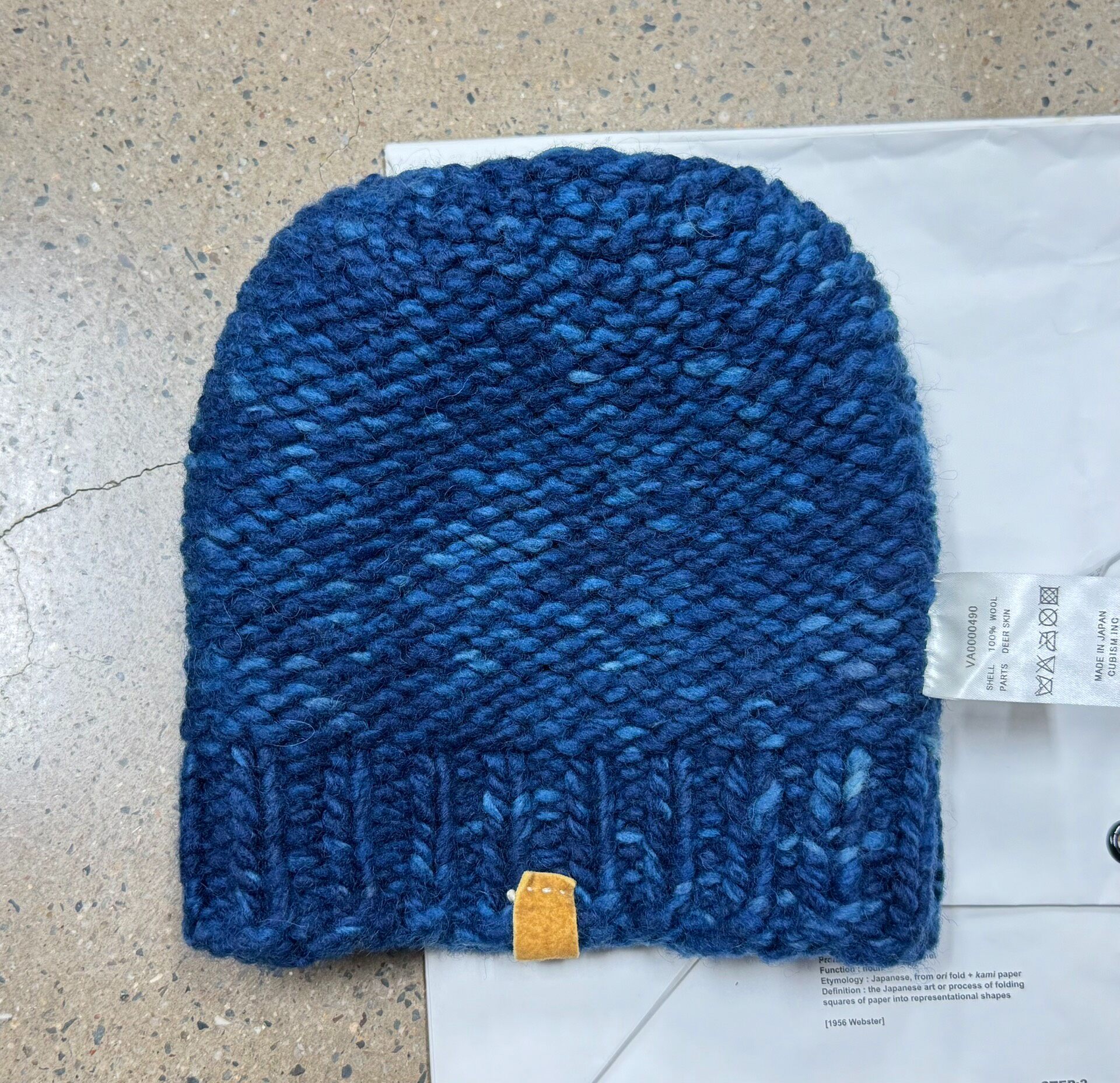 Visvim Indigo Knit Pom-Pom Cap — back