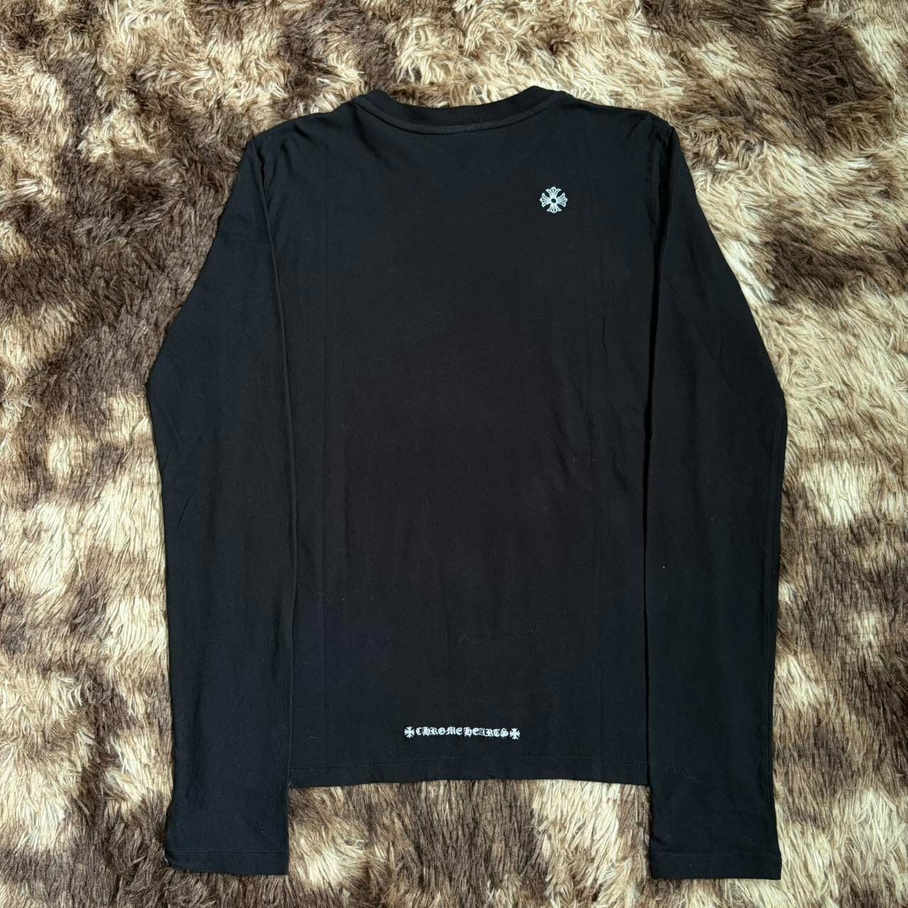 Chrome Hearts Black Long Sleeve Embroidered Top — front
