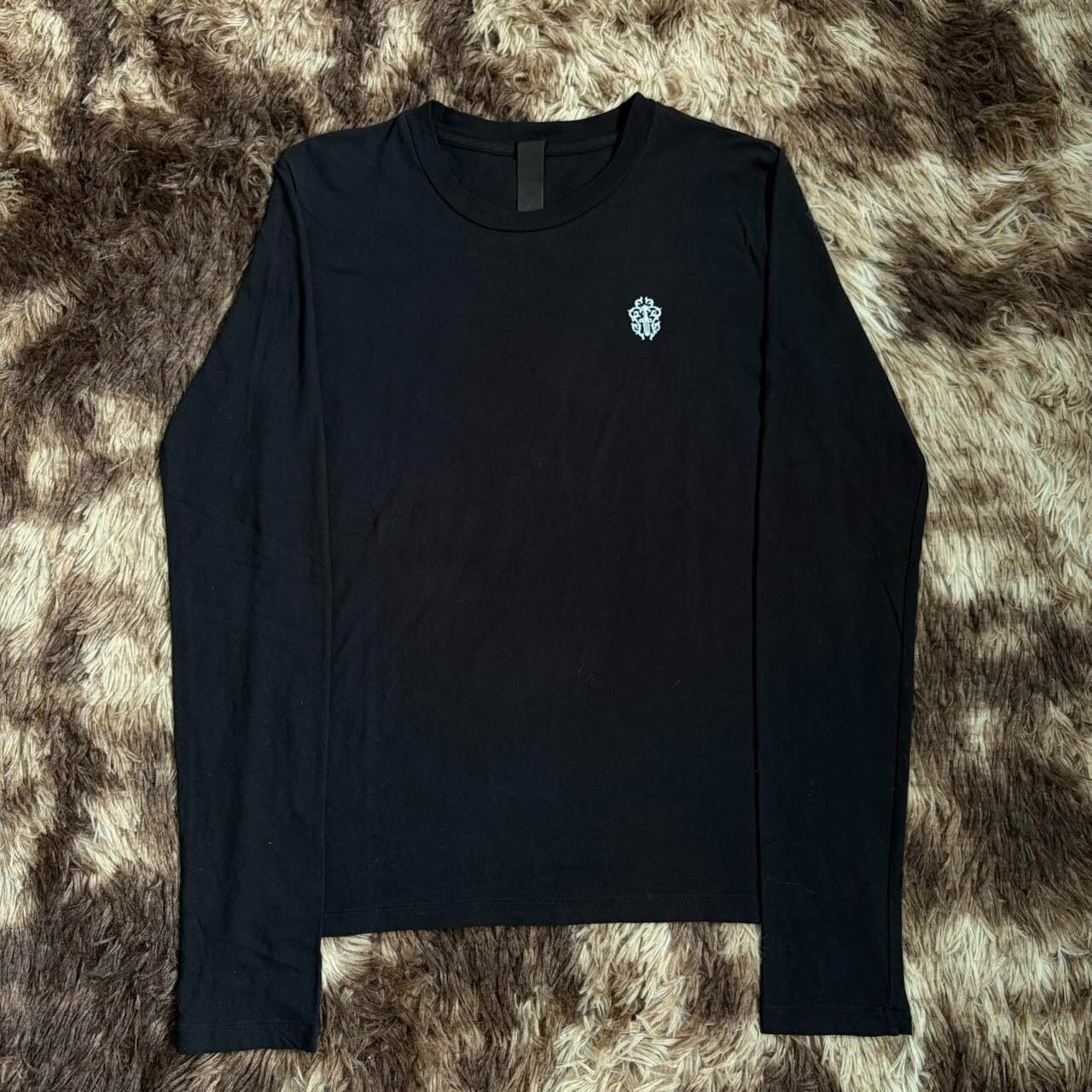 Chrome Hearts Black Long Sleeve Embroidered Top