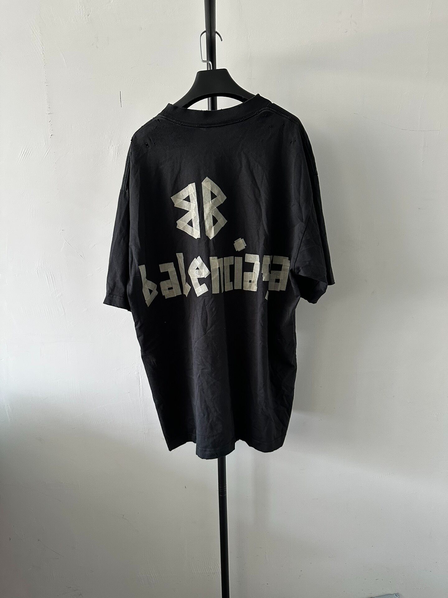 Balenciaga Black Mid-Length Short-Sleeve Dress — front