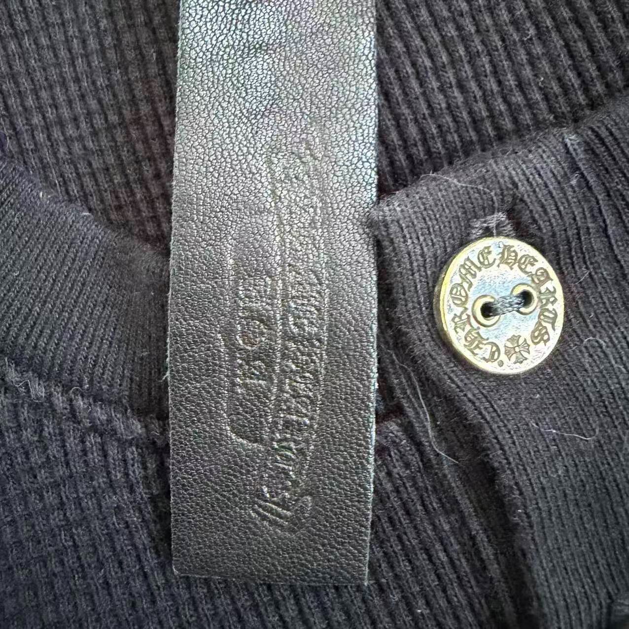 Chrome Hearts Black Waffle Long Sleeve Top — detail