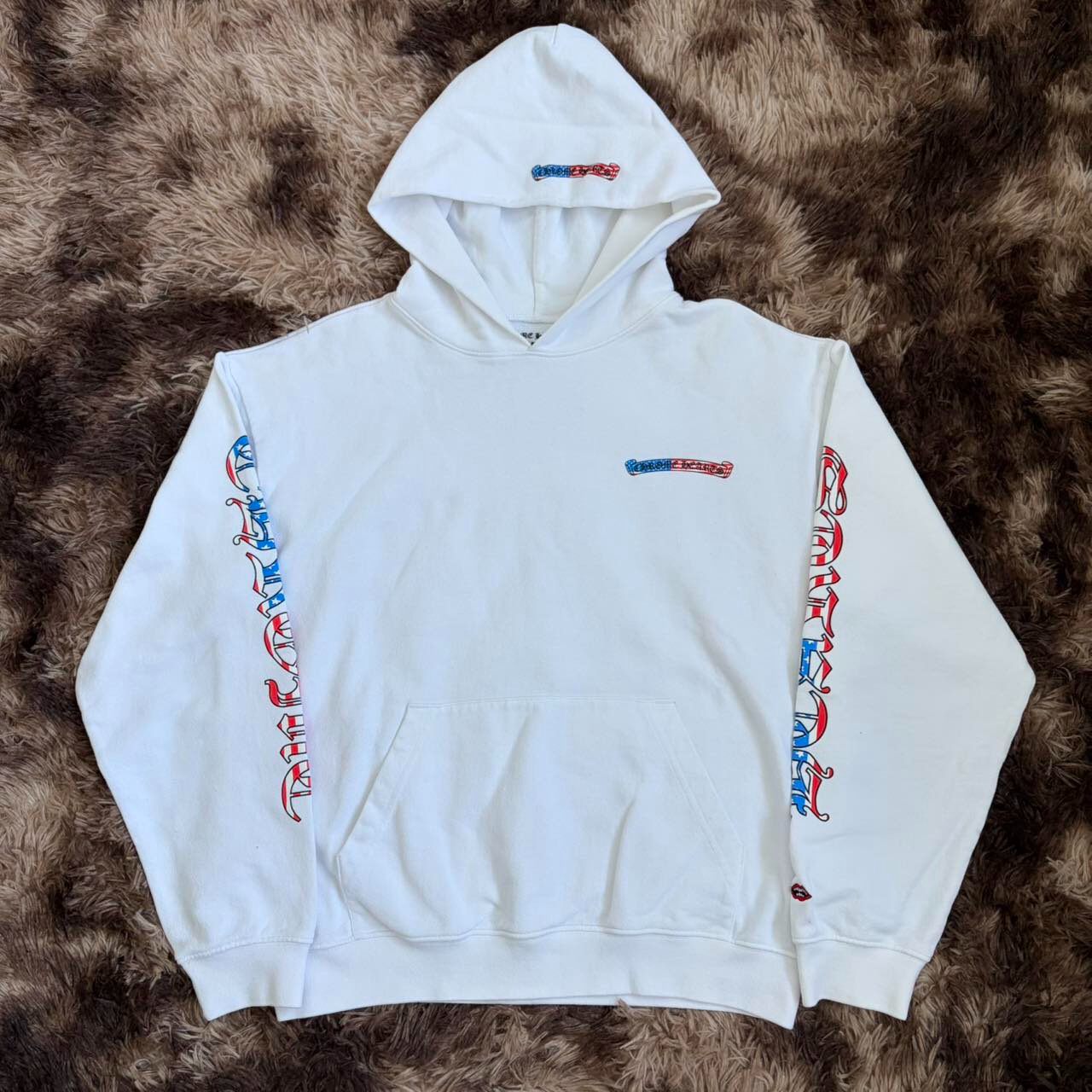 Chrome Hearts White Flag Print Hoodie