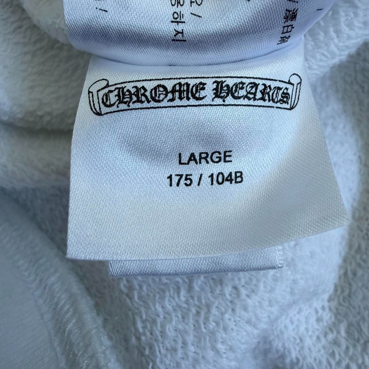 Chrome Hearts White Flag Print Hoodie — label