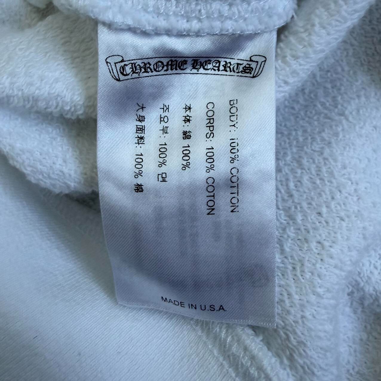 Chrome Hearts White Flag Print Hoodie — back
