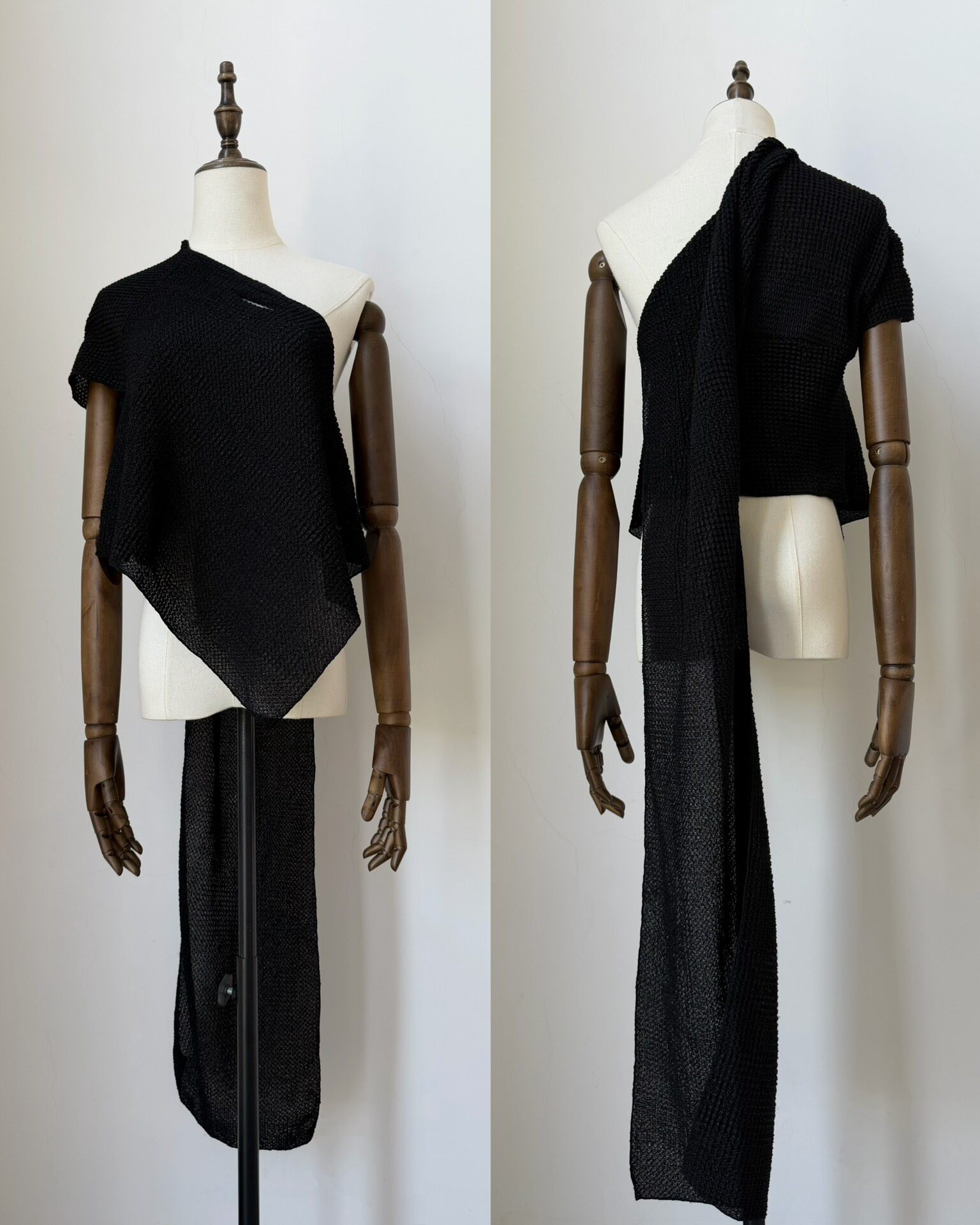 Yohji Yamamoto Noir Asymmetric Top — label