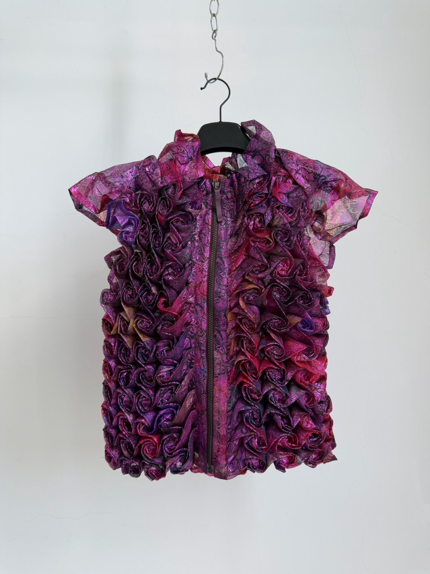 Issey Miyake Vintage Rose Pleated Top — label