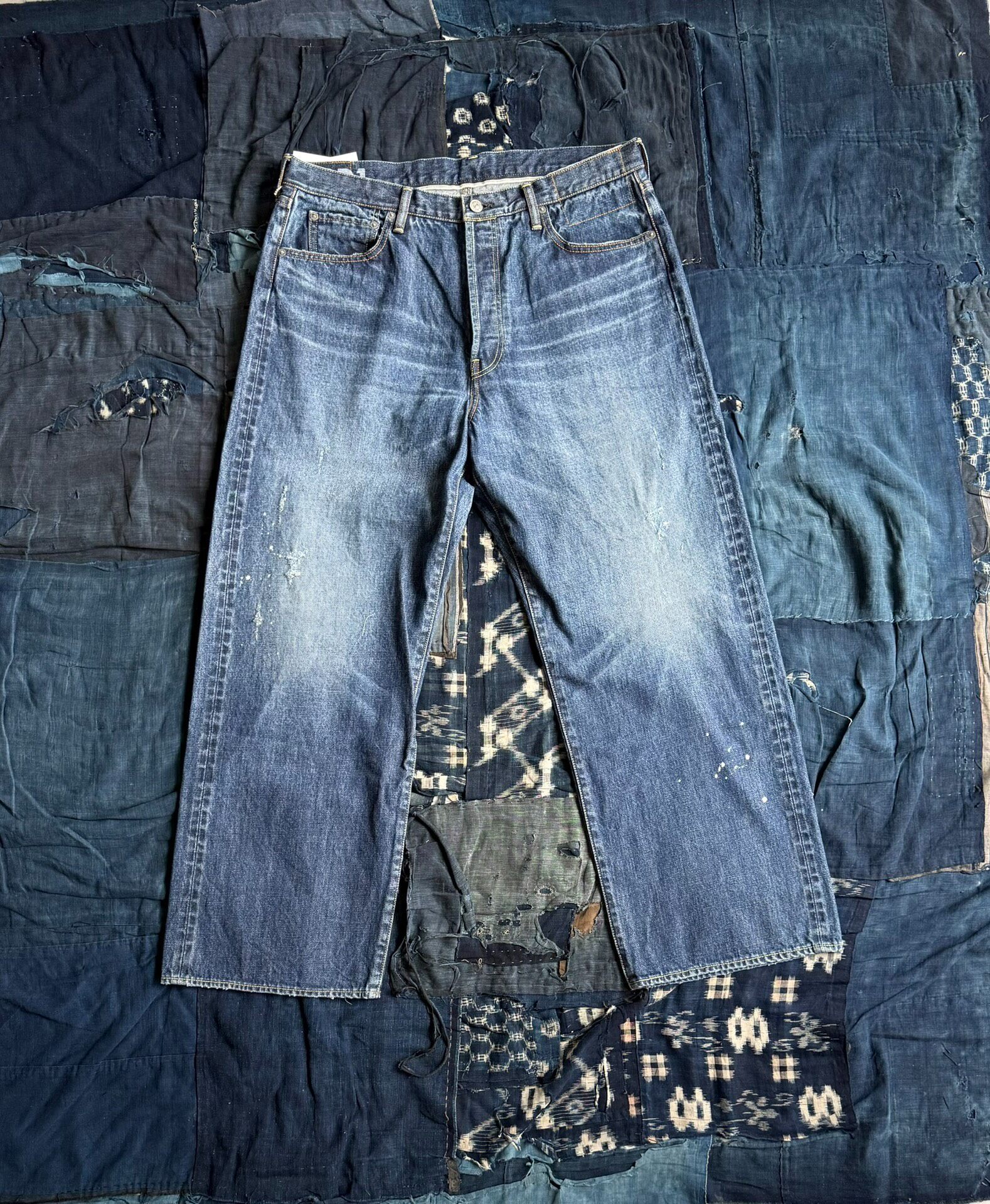 VISVIM 26SS Distressed Wide Denim Jeans