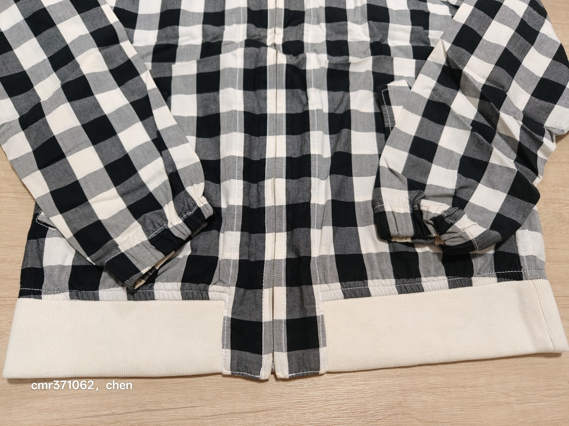 Visvim Giza Checked Bomber Jacket — label