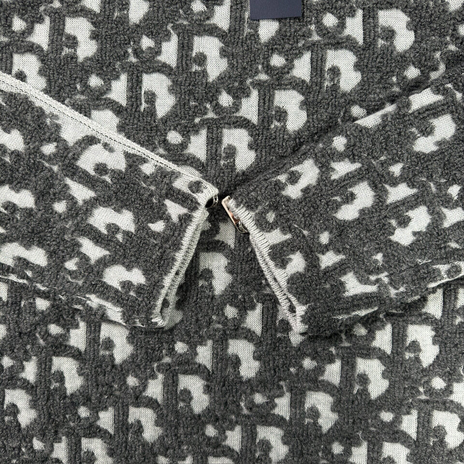 Dior 25 Monogram Zip Sweater — label