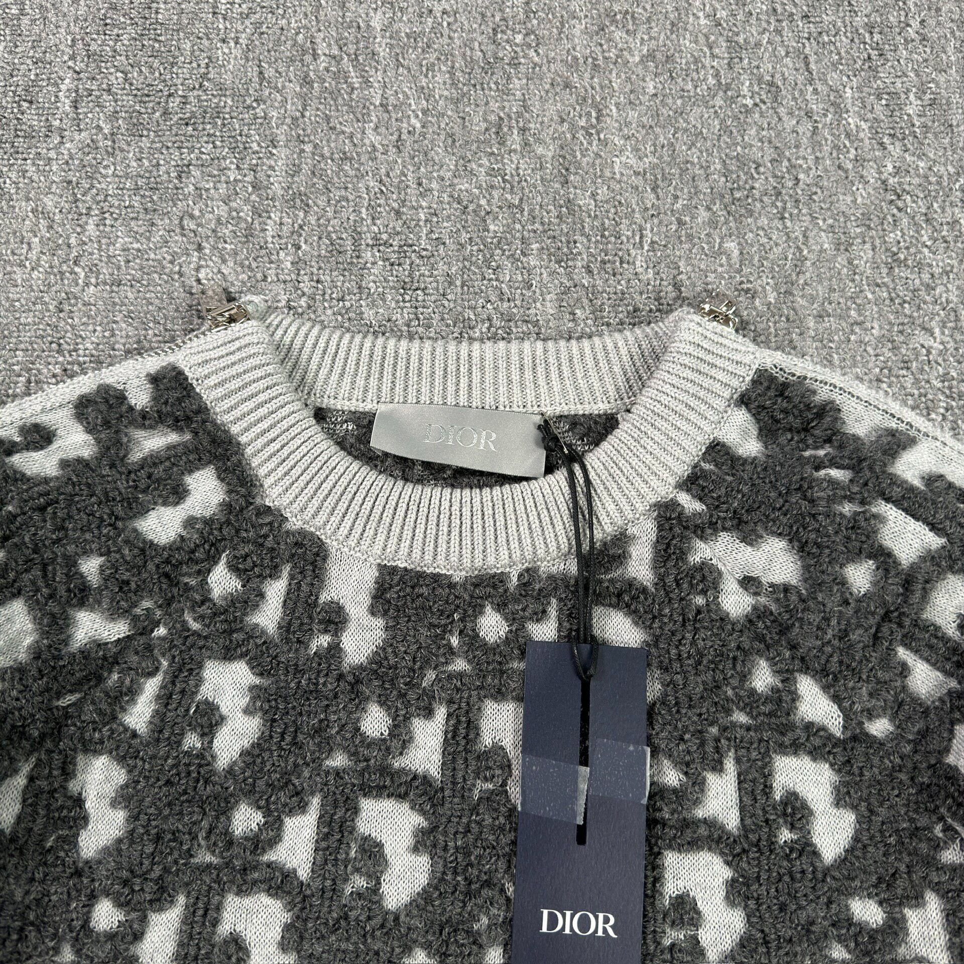 Dior 25 Monogram Zip Sweater — detail